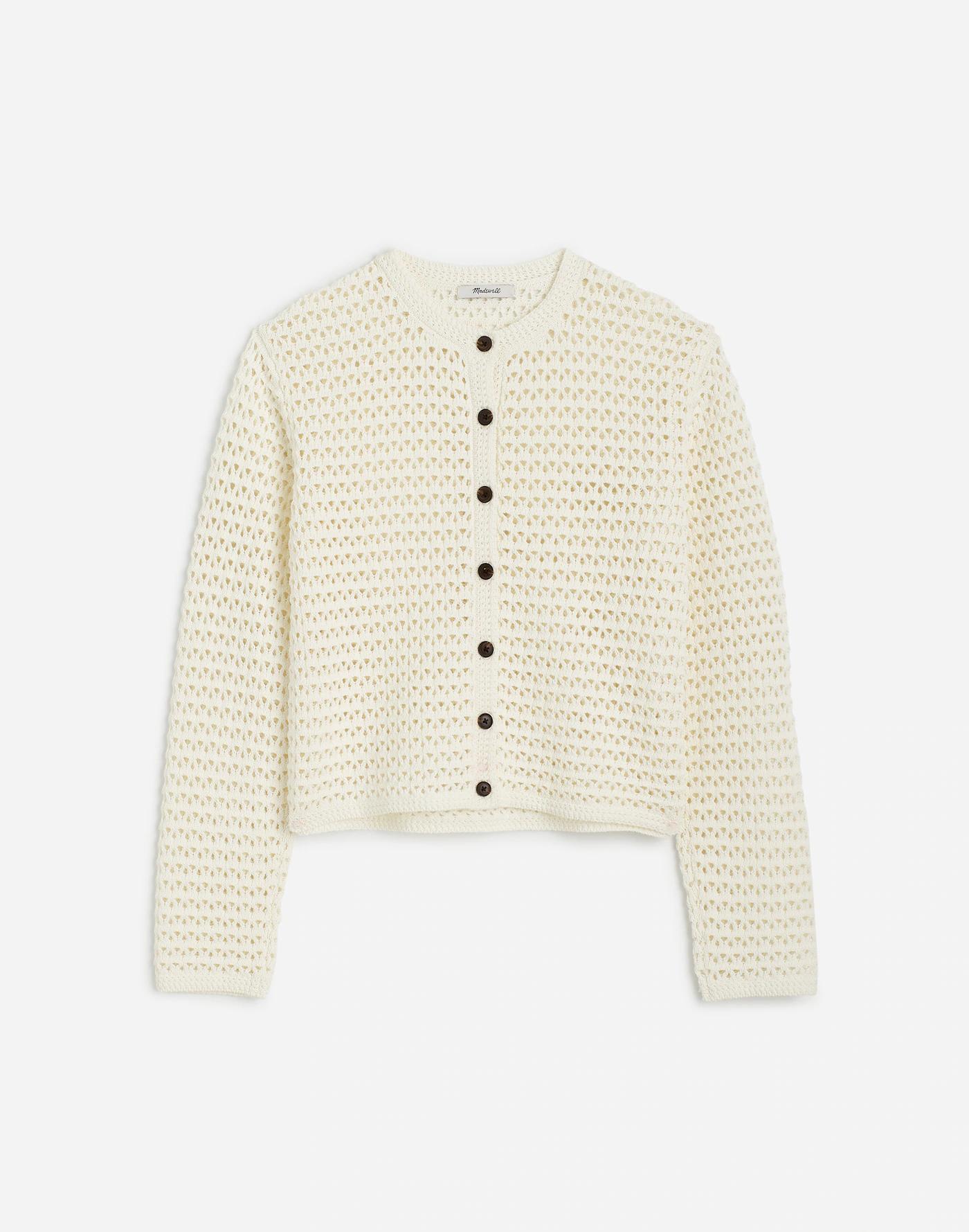 Open-Stitch Crewneck Sweater Product Image