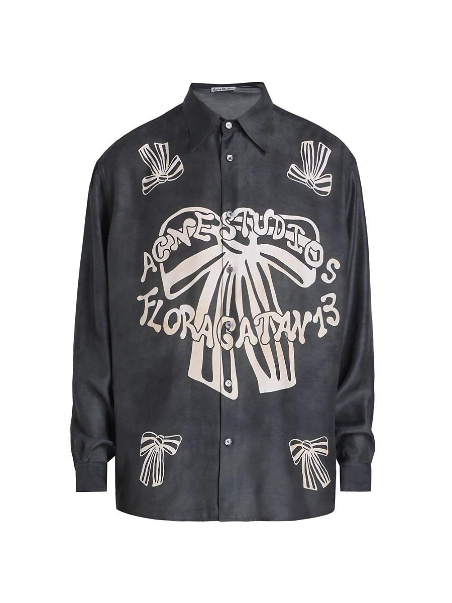 Mens Sandrok Fluid Bow Button-Front Shirt Product Image
