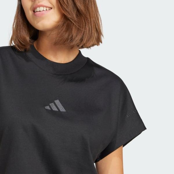 adidas ALL SZN Tee Black S Womens Product Image