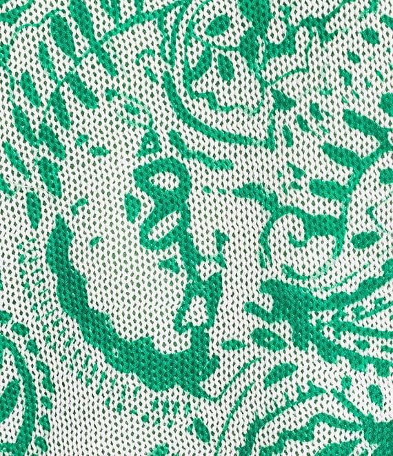 M Made in Italy Scoop Neck Long Sleeve Paisley Print Knit Sweater Product Image