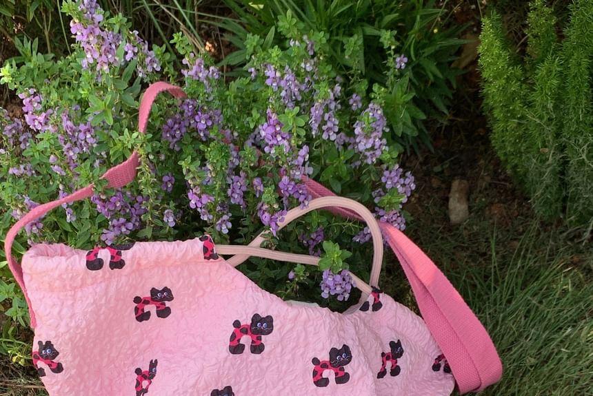 Top Handle Print Applique Crossbody Bag Product Image