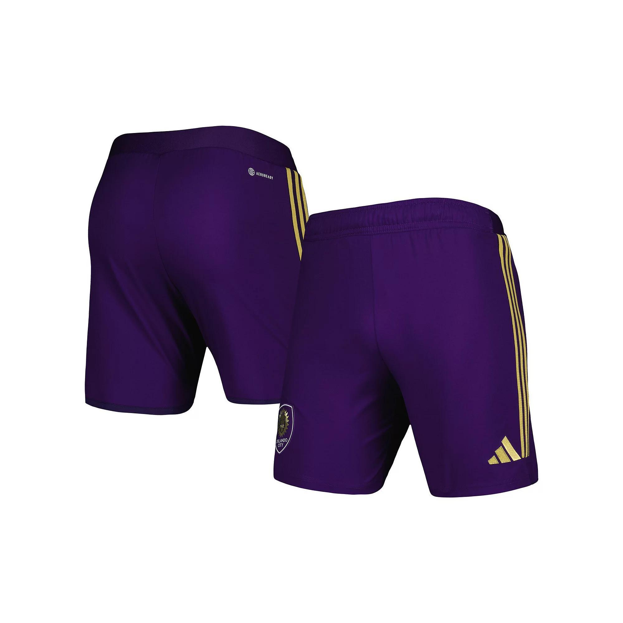 Mens adidas Purple Orlando City SC 2023 Away AEROREADY Authentic Shorts Product Image