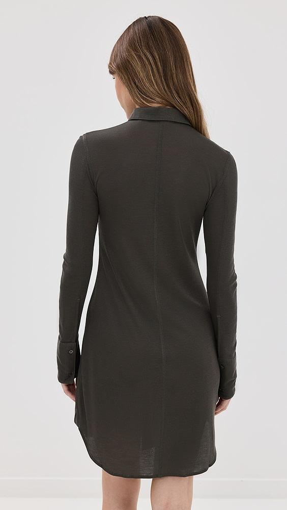 Helmut Lang Rib Button Up Dress | Shopbop Product Image