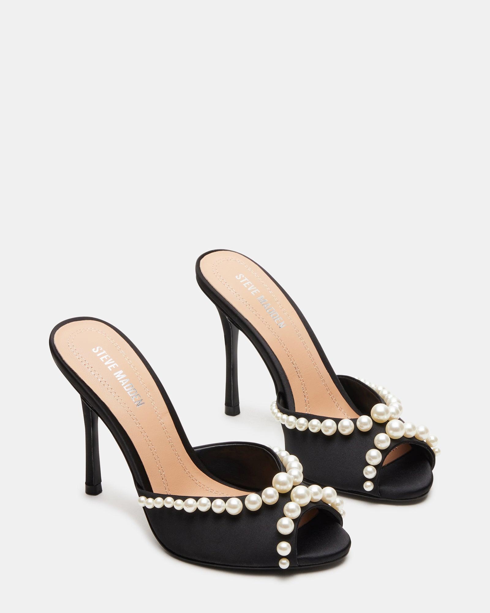 PRIYA PEARL BLACK SATIN Female Product Image