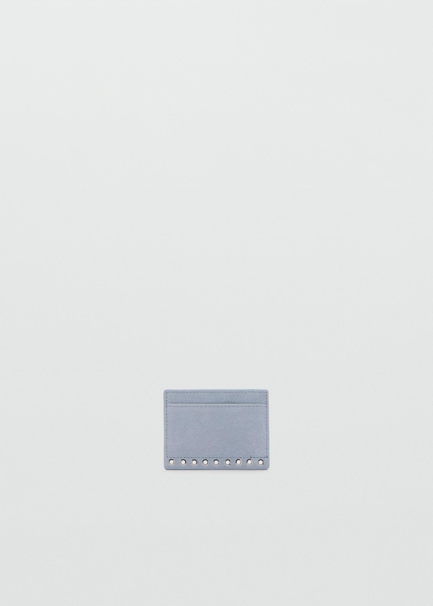 Suede die-cut card holder - Women | MANGO USA Product Image