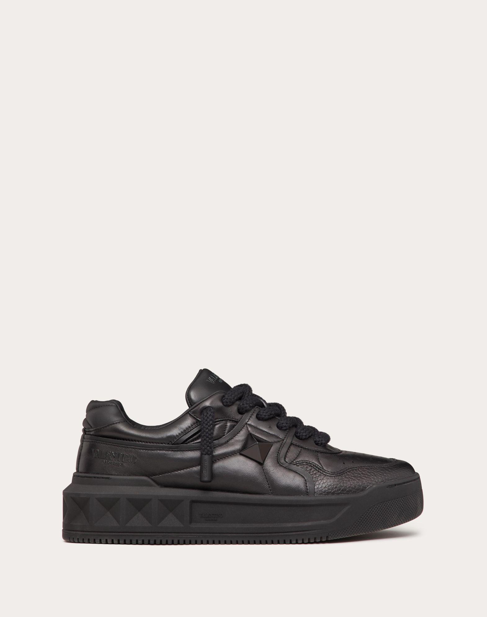 One Stud Xl Nappa Leather Low-Top Sneaker   Product Image