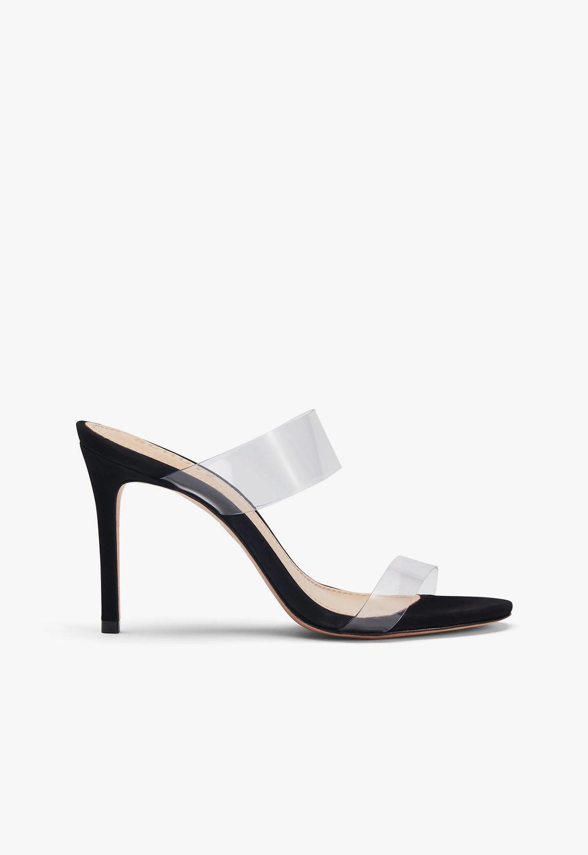 Schutz Womens Ariella Clear Strap High-Heel Slide Sandals Product Image