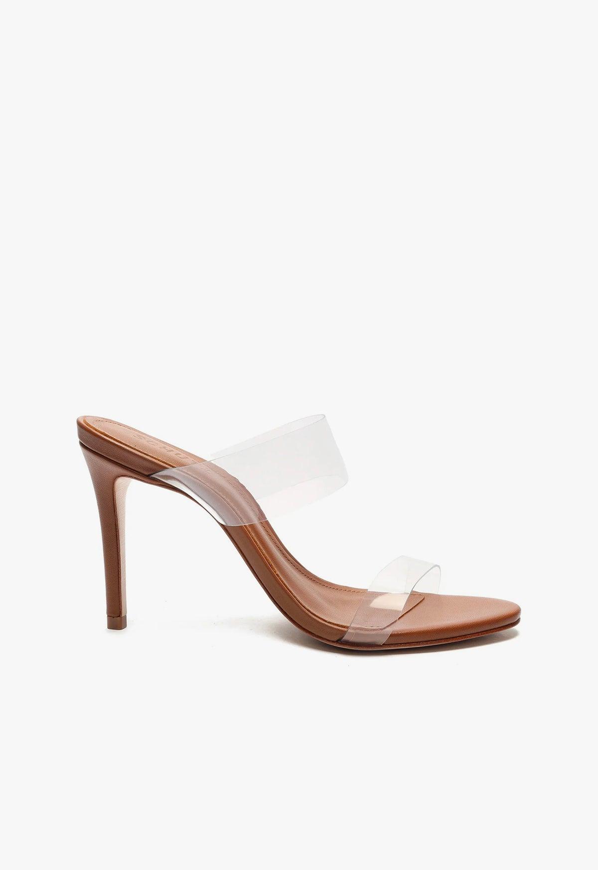 Womens Ariella 100MM Transparent Vinyl Mules Product Image