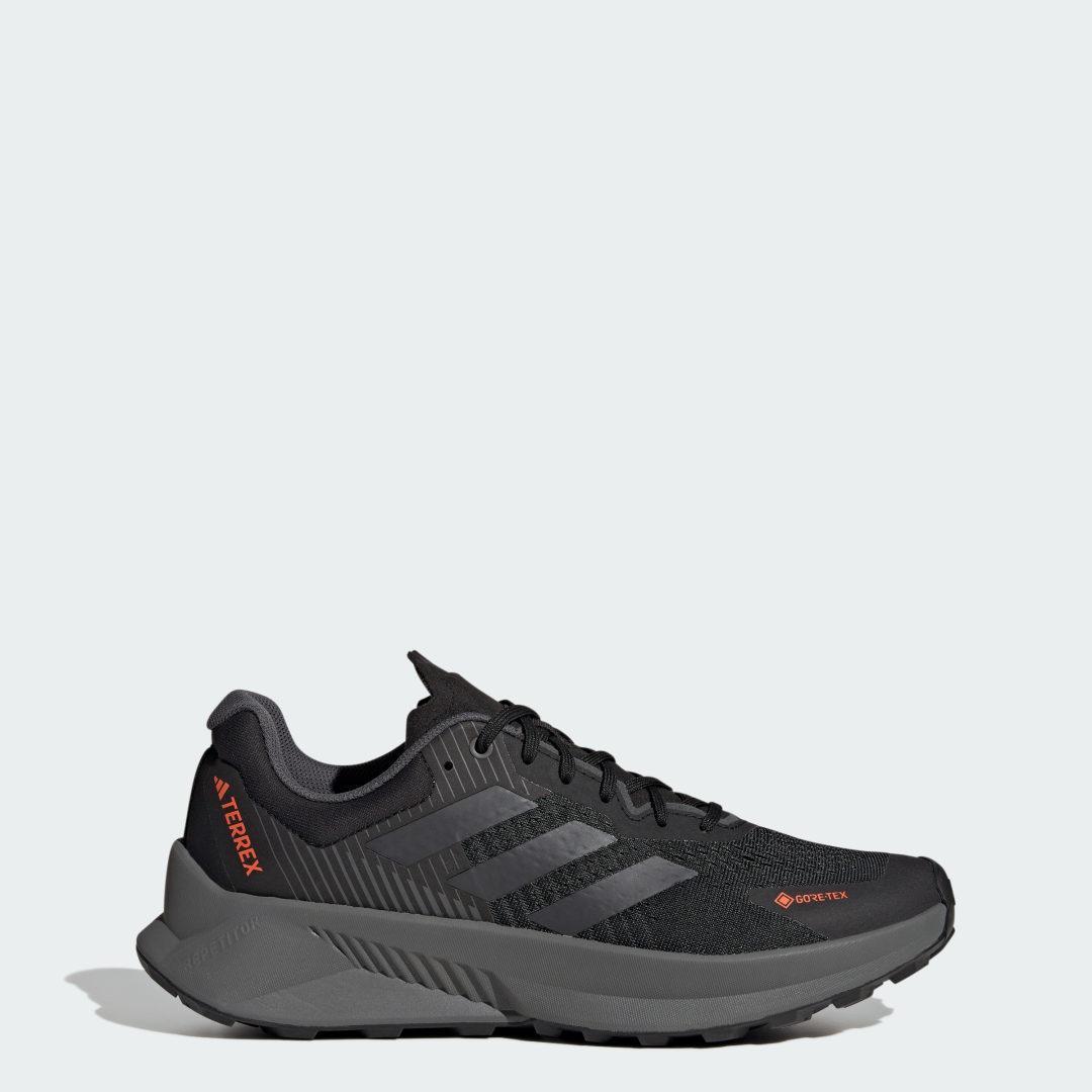 adidas Outdoor Terrex SoulStride Flow GORE-TEX(r) (Core /Grey Six/Impact Orange) Men's Shoes Product Image