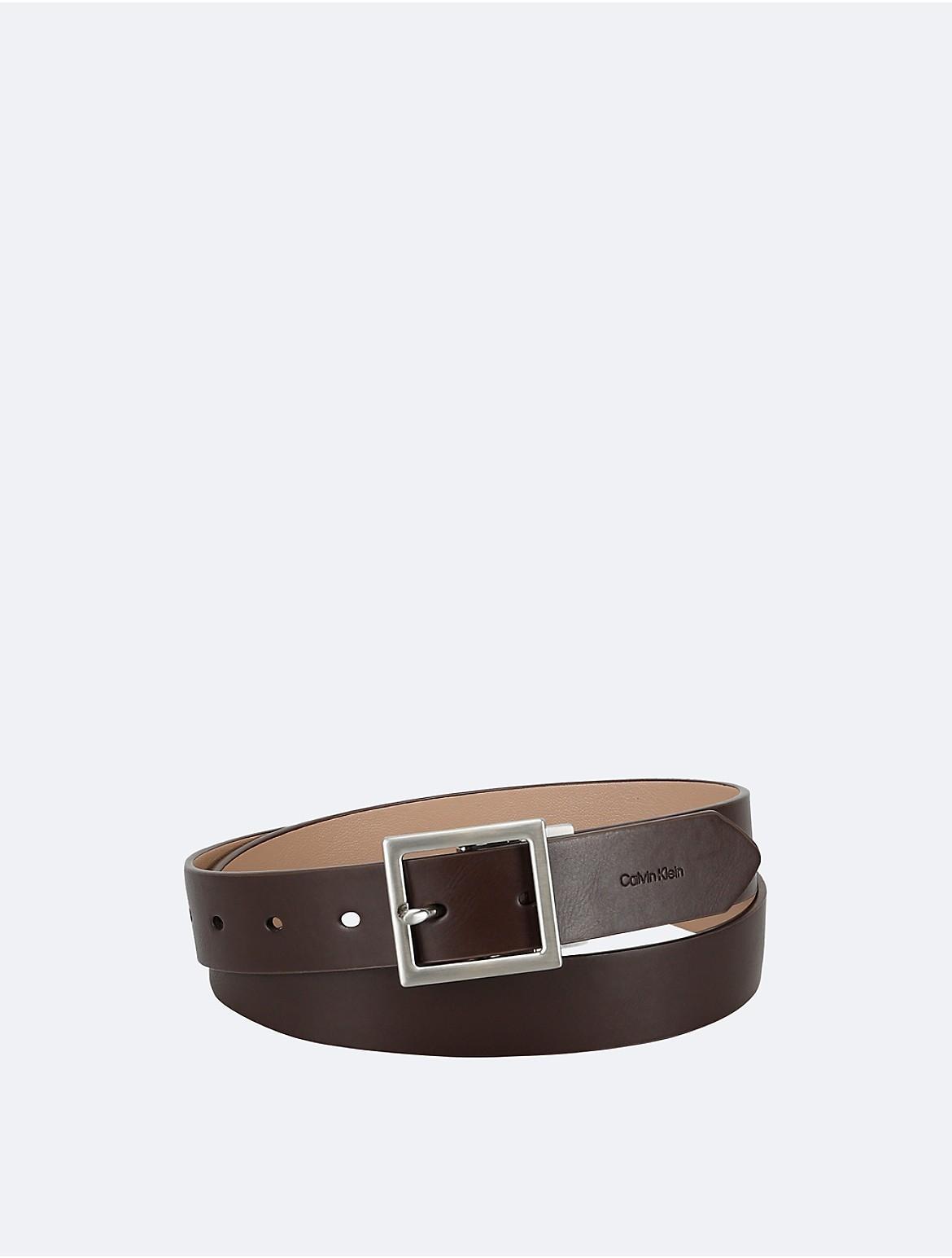 Calvin Klein Women's Reversible Center Bar Buckle Belt - Brown - M Product Image