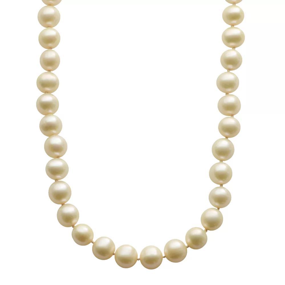 PearLustre by Imperial Dyed Freshwater Cultured Pearl Sterling Silver Necklace, Womens Light Yellow Product Image