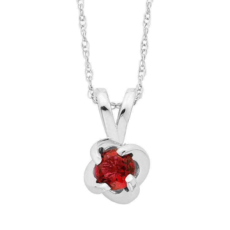 Boston Bay Diamonds Sterling Silver Birthstone Swirl Pendant Necklace, Women's, Size: 18", Purple Product Image