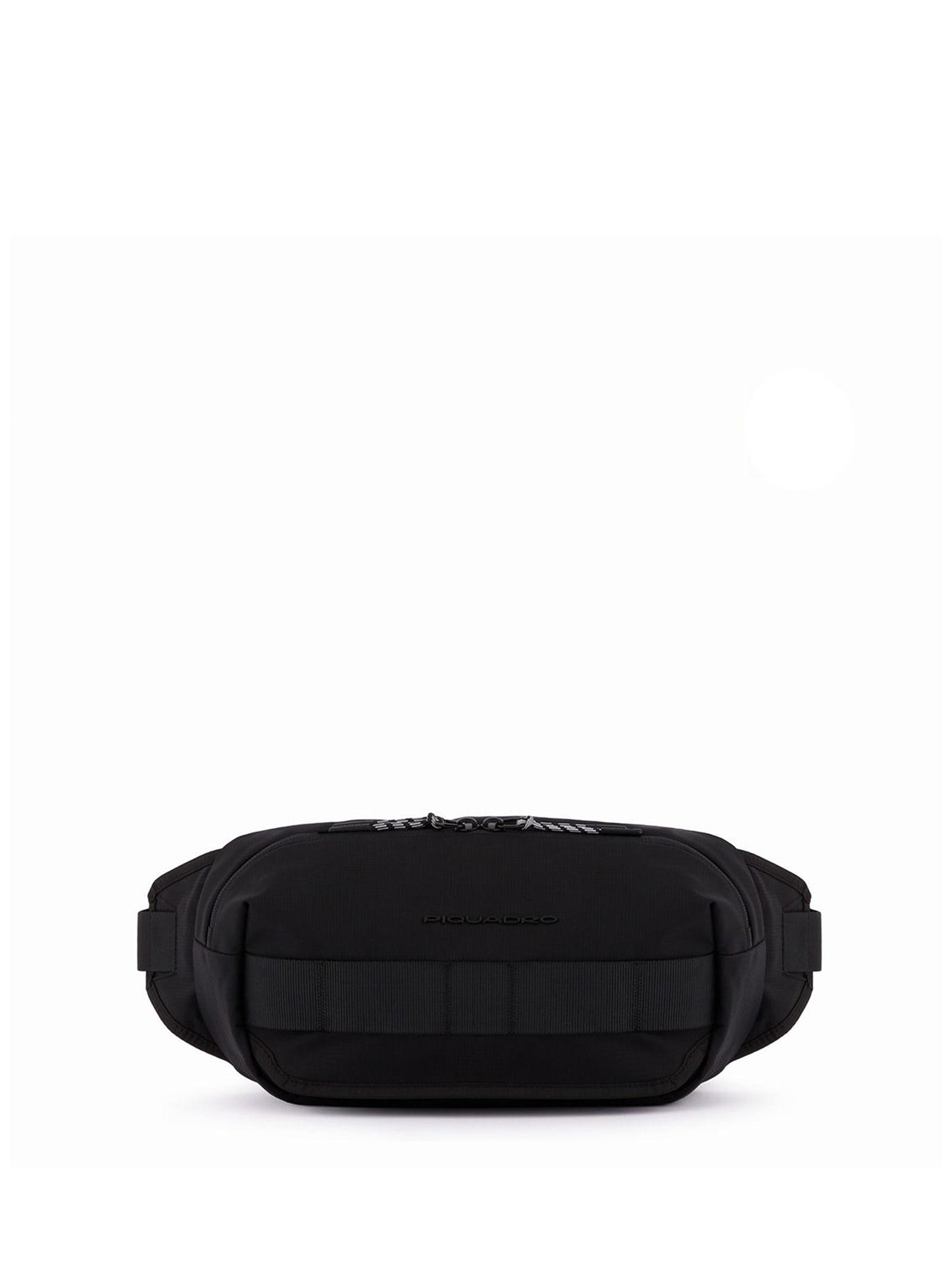 PIQUADRO Sports Bum Bag In Recycled Fabric In Nero Product Image