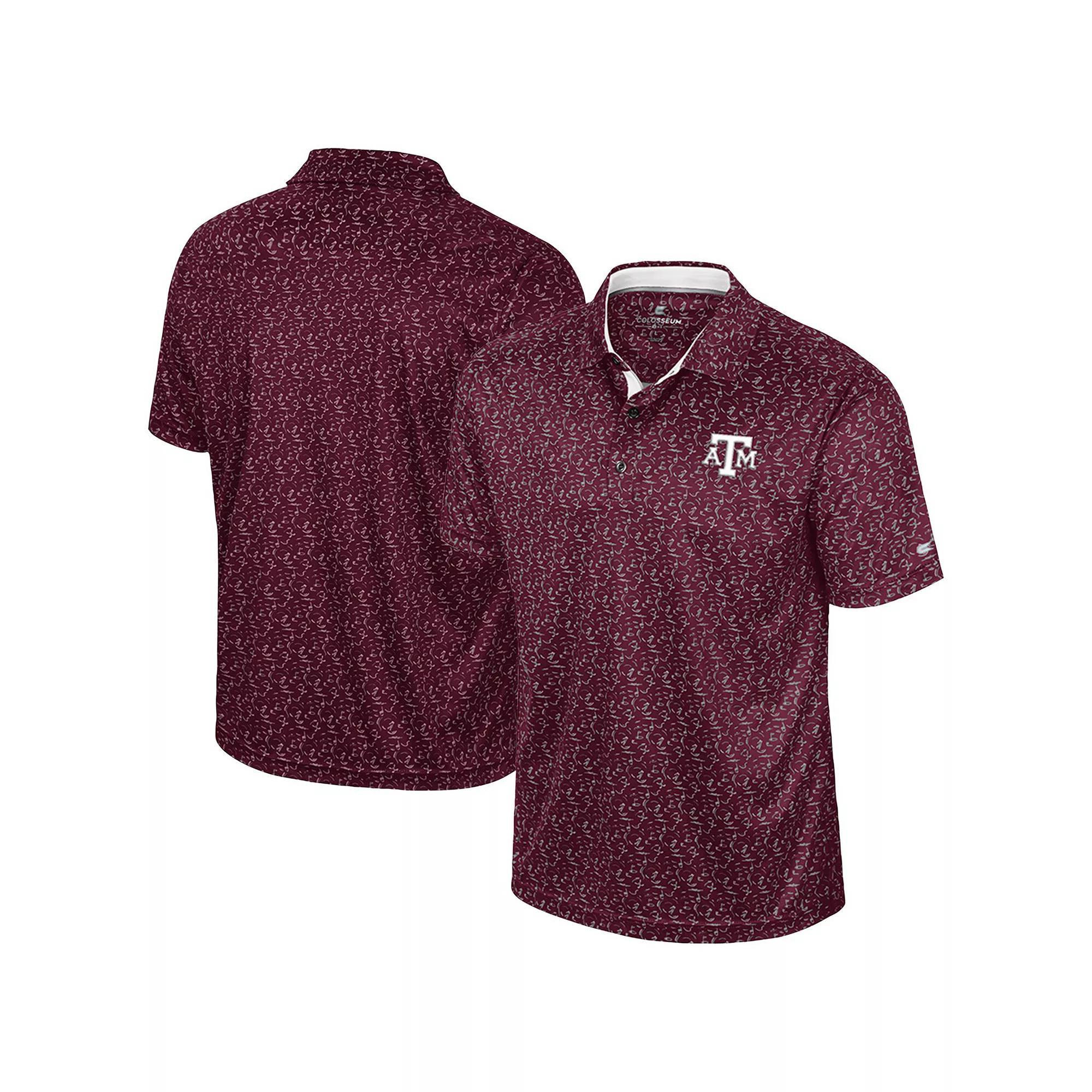 Men's Colosseum Maroon Mississippi State Bulldogs Sublimated Golf Polo, Size: XL, Mst Red Product Image