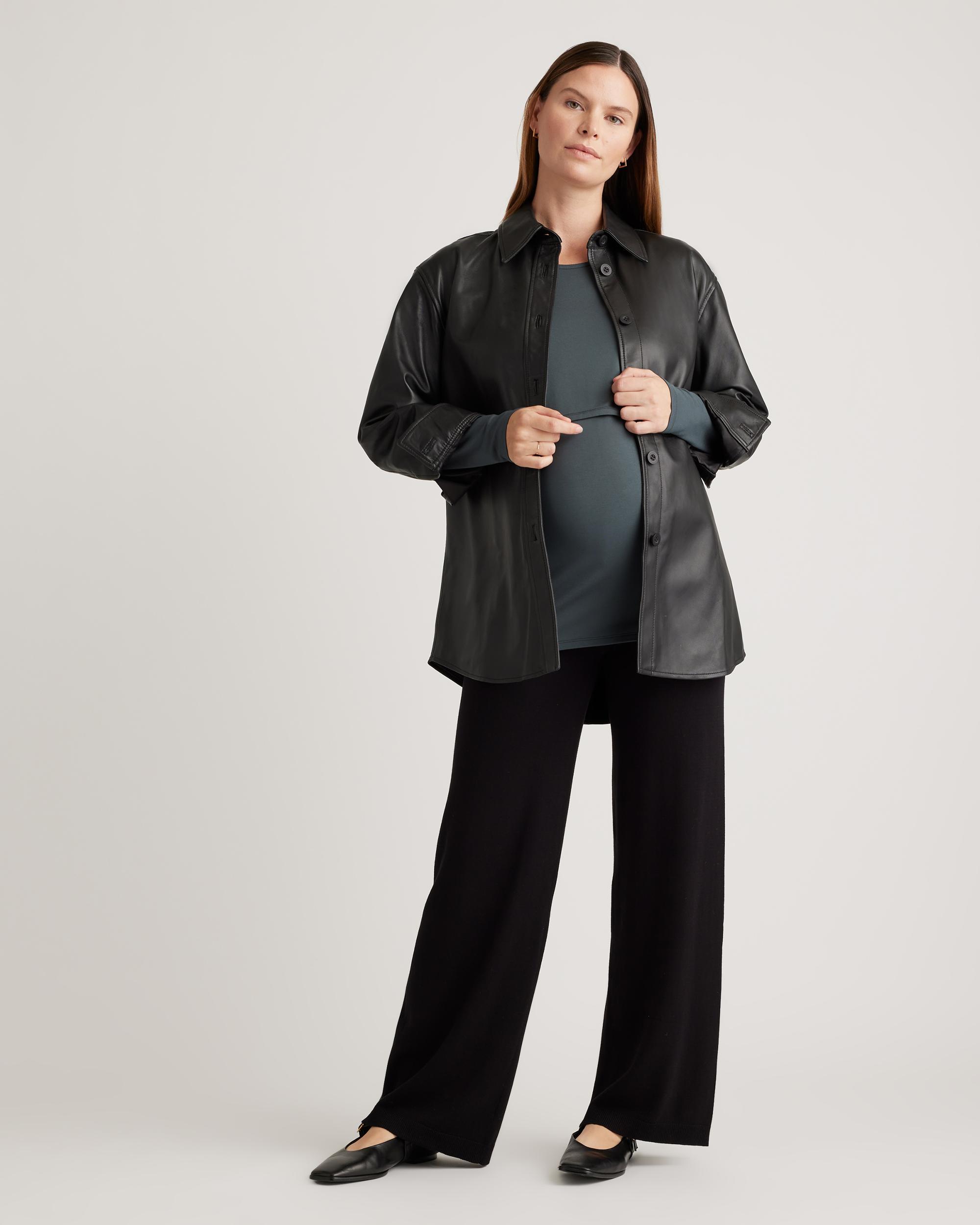 Quince | Women's Tencel Jersey Maternity & Nursing Long Sleeve Relaxed Fit T-Shirt 2-Pack Lenzing Modal Product Image
