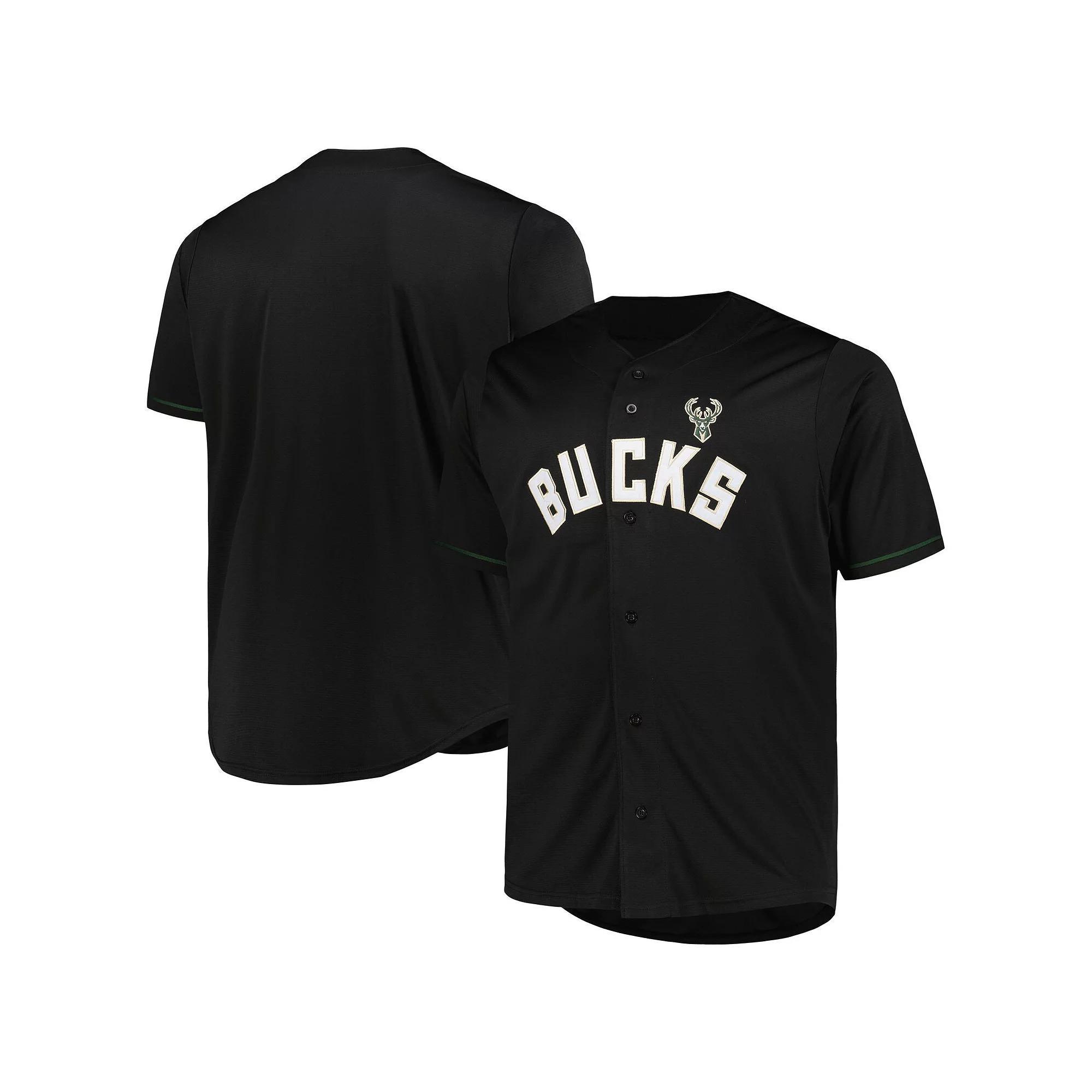 Men's Profile Black Milwaukee Bucks Big & Tall Pop Jersey, Size: 5XB Product Image