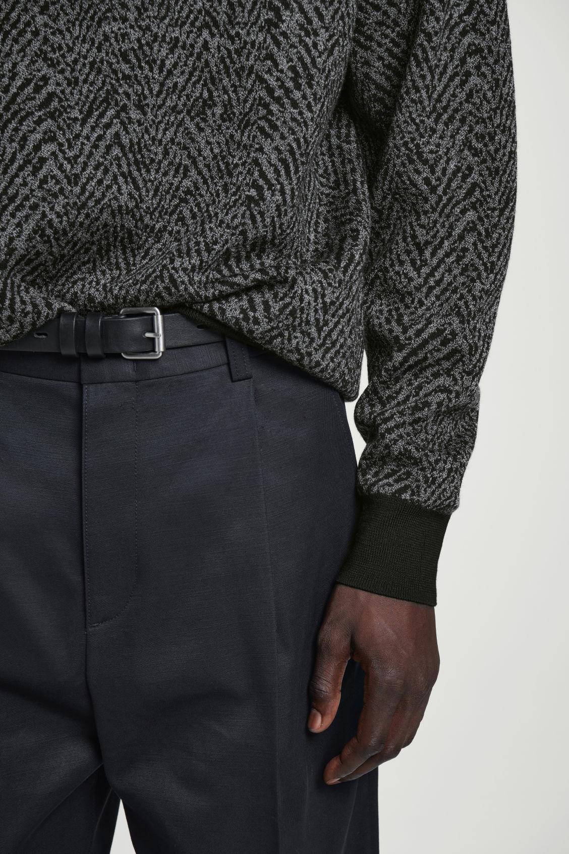 HERRINGBONE WOOL POLO SHIRT Product Image