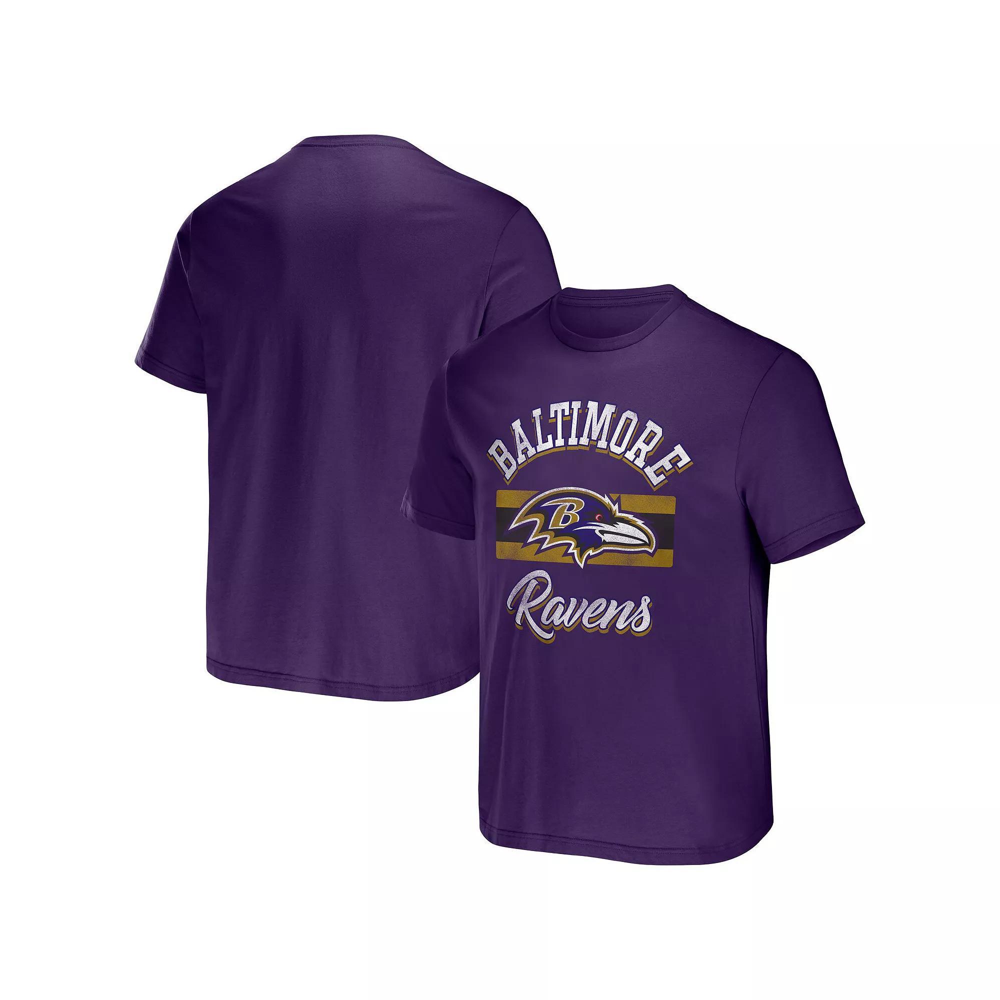 Men's NFL x Darius Rucker Collection by Fanatics Purple Baltimore Ravens Stripe T-Shirt, Size: XL Product Image