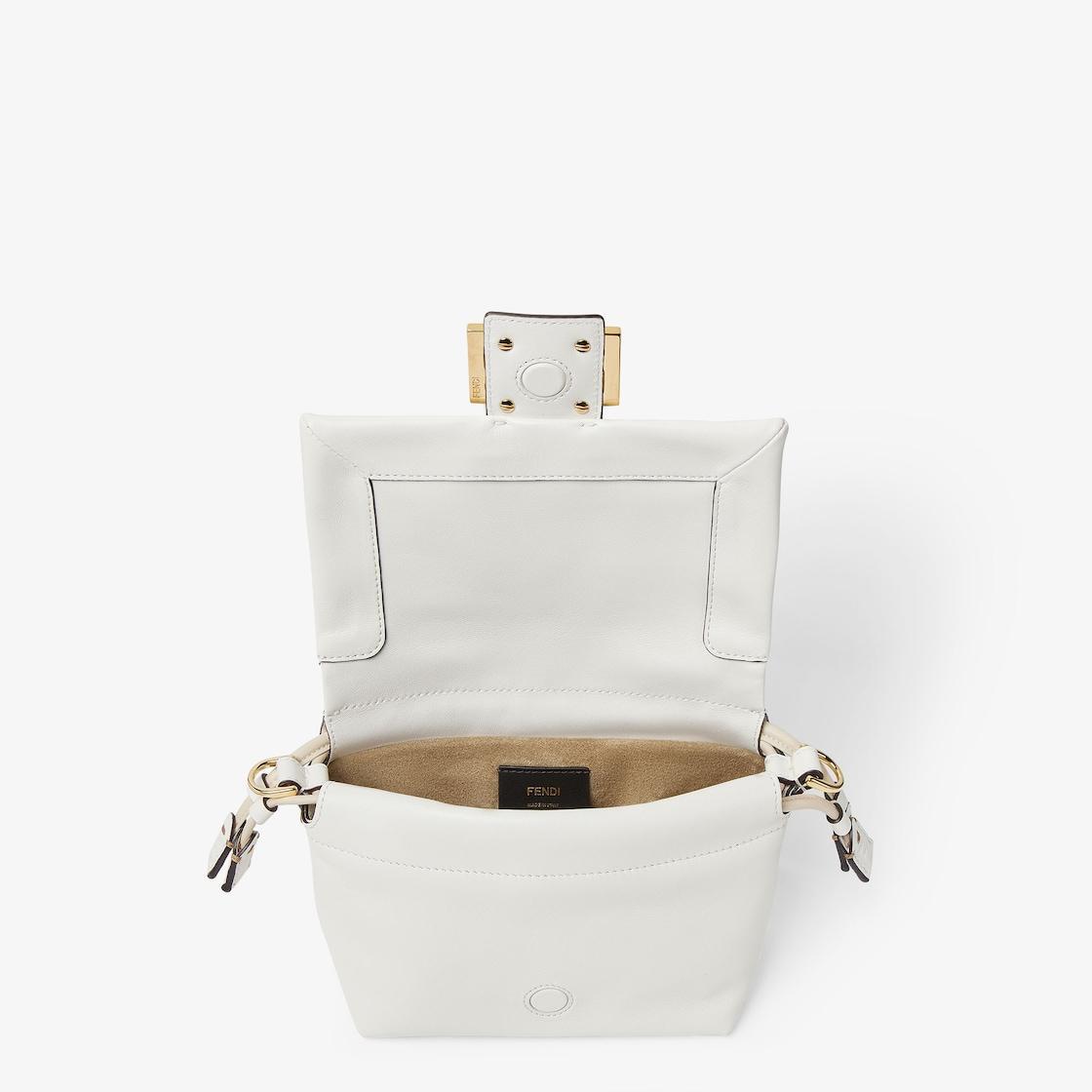 Mamma Baguette SmallWhite nappa leather mini bag Product Image
