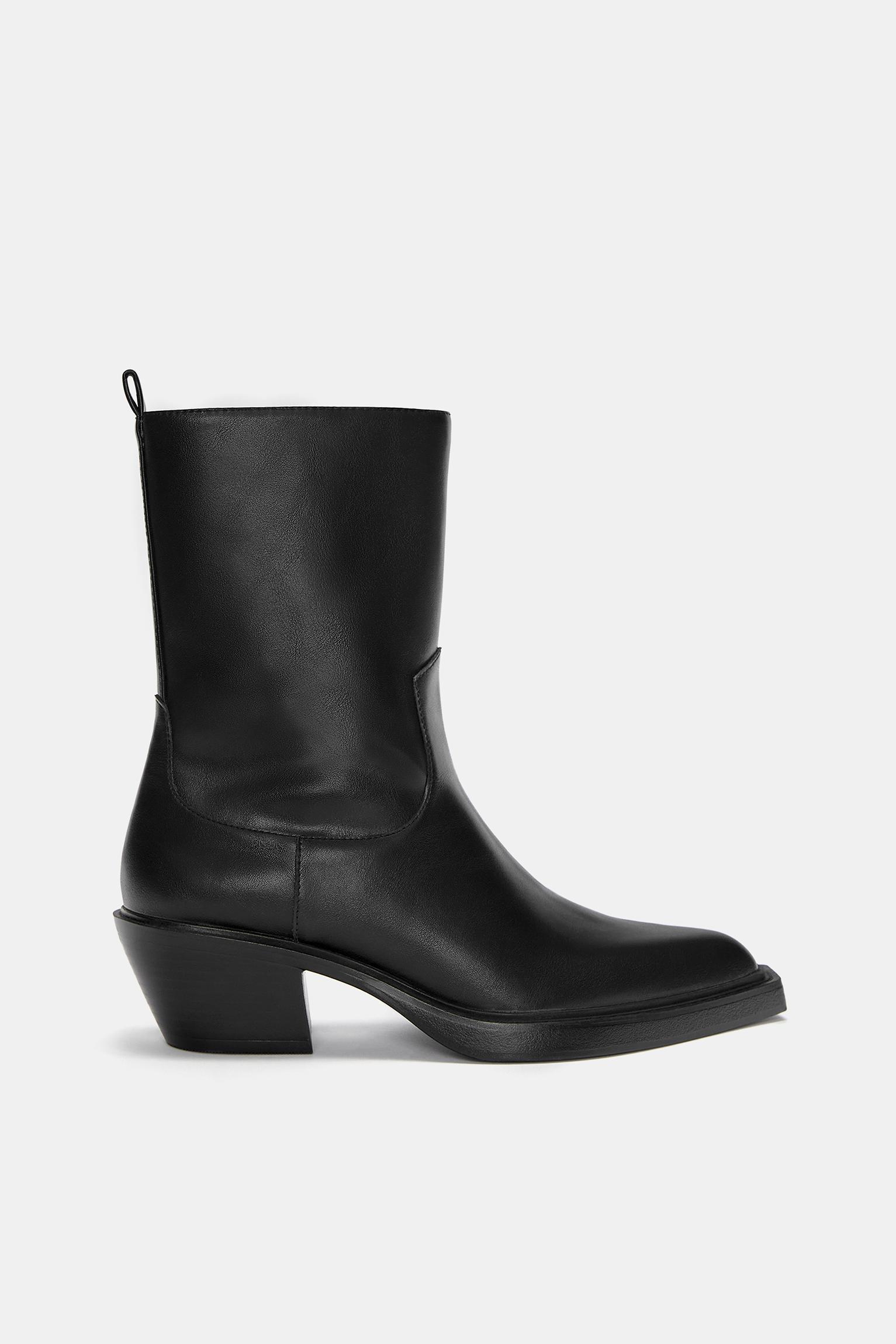 Cowboy high-heel ankle boots Product Image