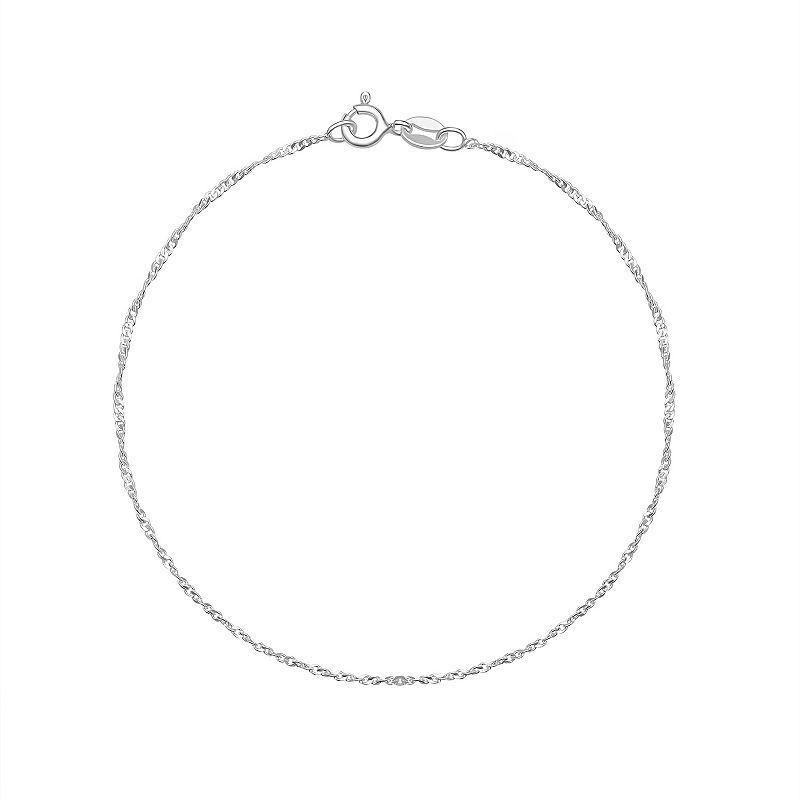 PRIMROSE Sterling Silver Twisted Cable Chain Bracelet, Women's, Size: 7.5" Product Image