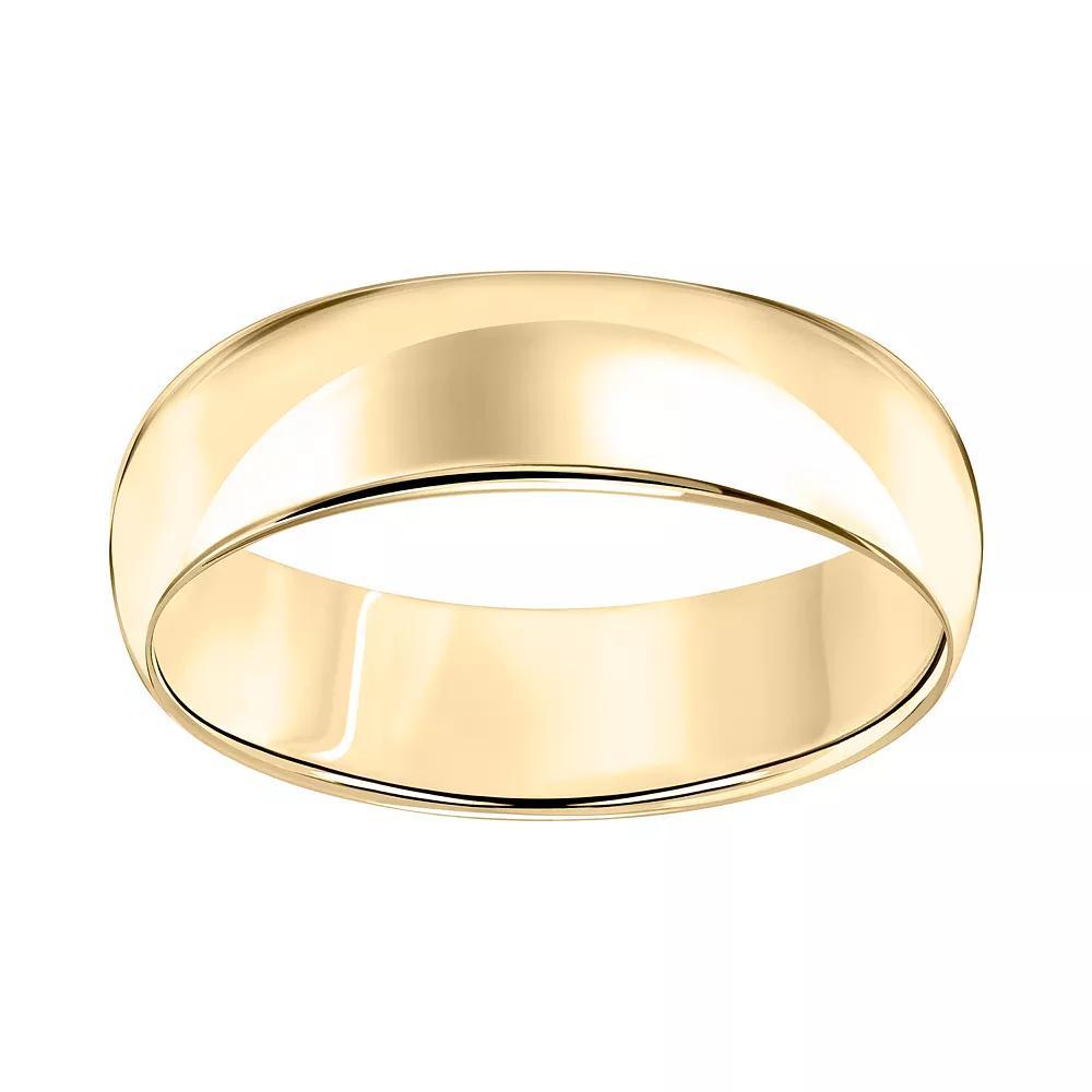 Women's 10KT WHITE GOLD 6MM LOW DOME BAND, Size: 10.50 Product Image