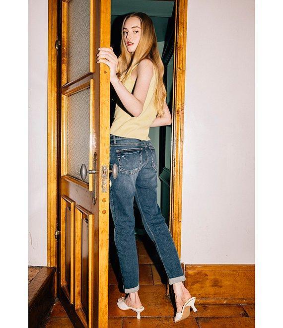 Silver Jeans Co. Mid Rise Power Stretch Boyfriend Slim Cuff Jeans Product Image
