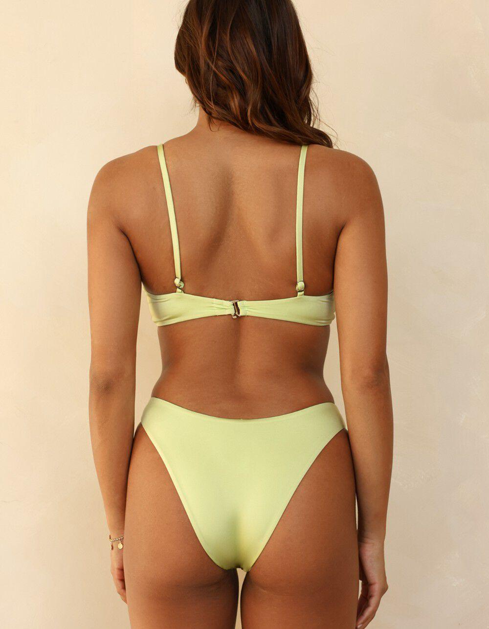 DIPPIN' DAISY'S Nocturnal Cheeky Bikini Bottoms - LT GREEN Product Image