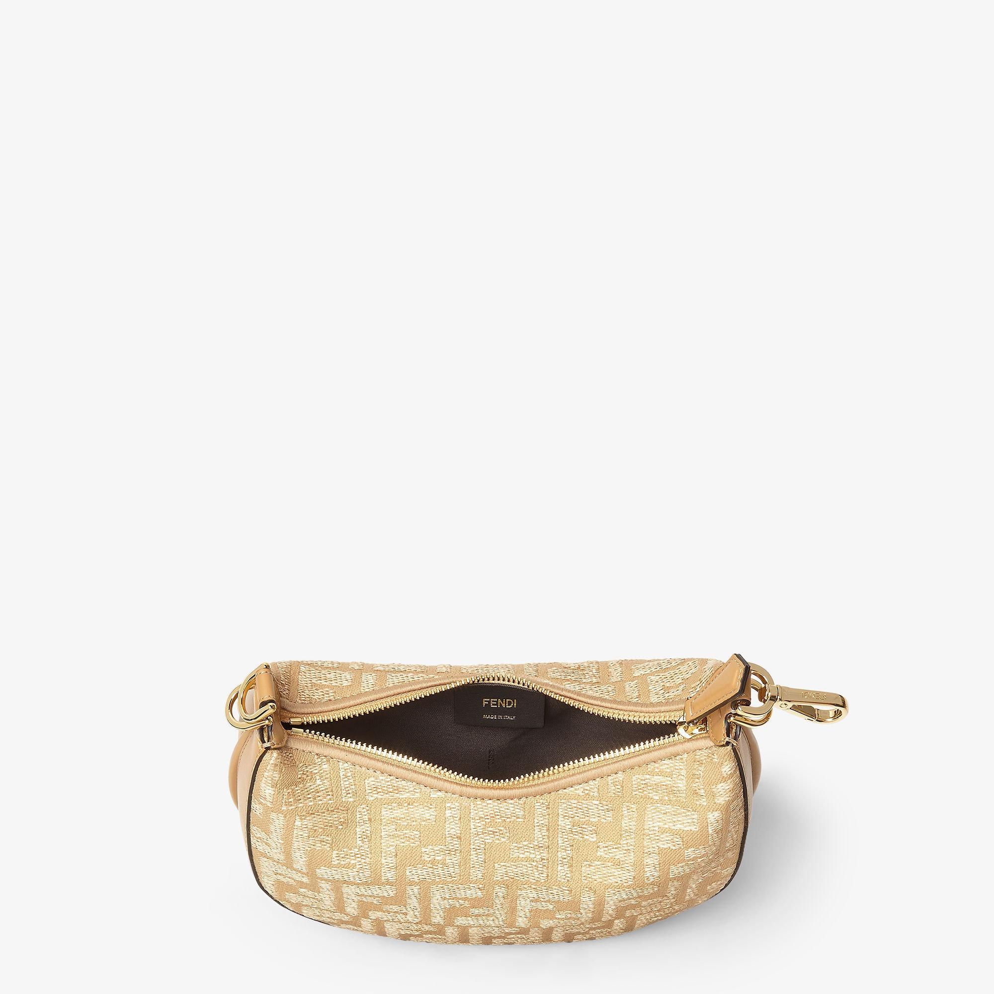 Fendigraphy MiniJacquard fabric mini-bag with raffia FF Product Image