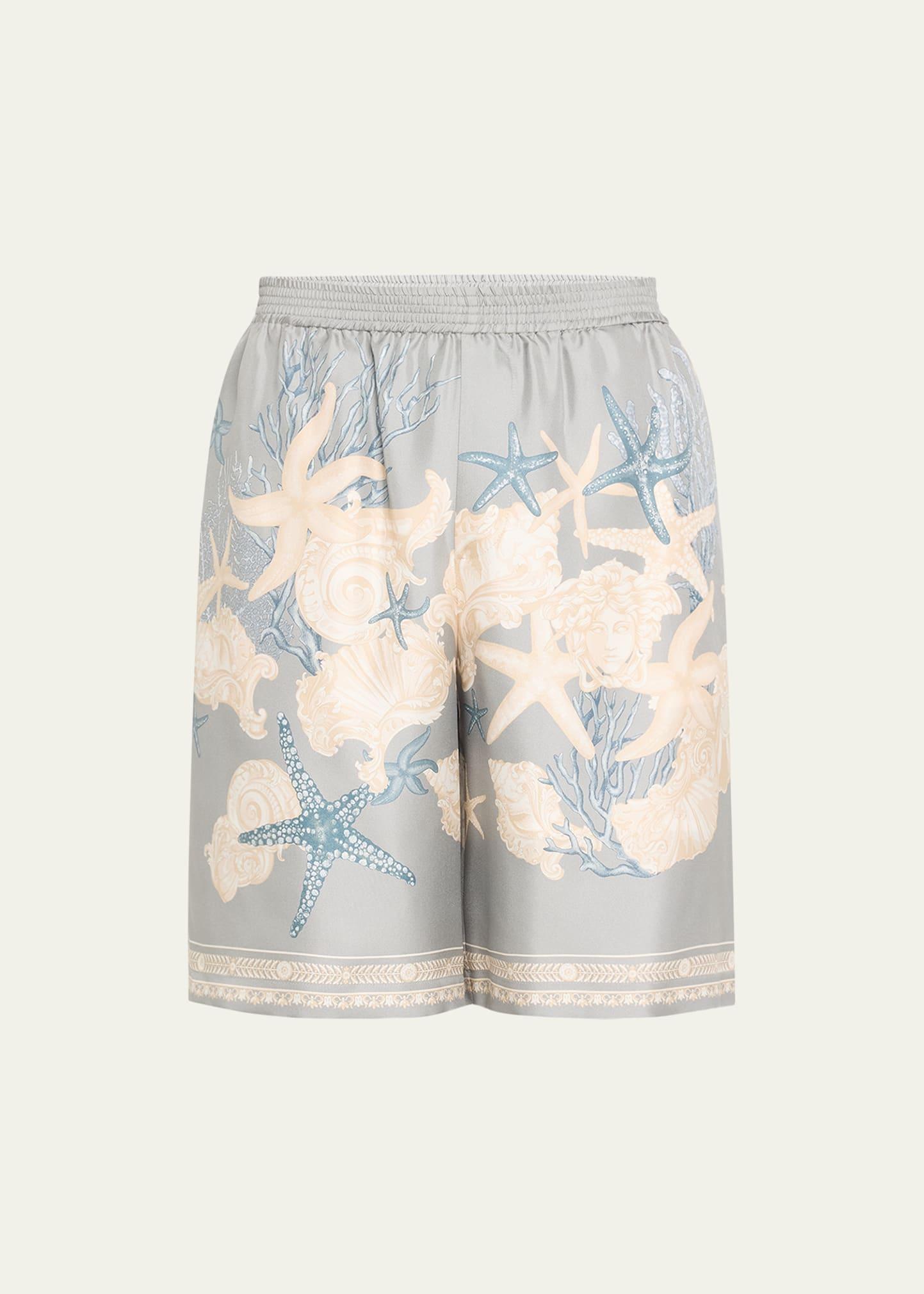 Men's Silk Holiday-Print Shorts Product Image