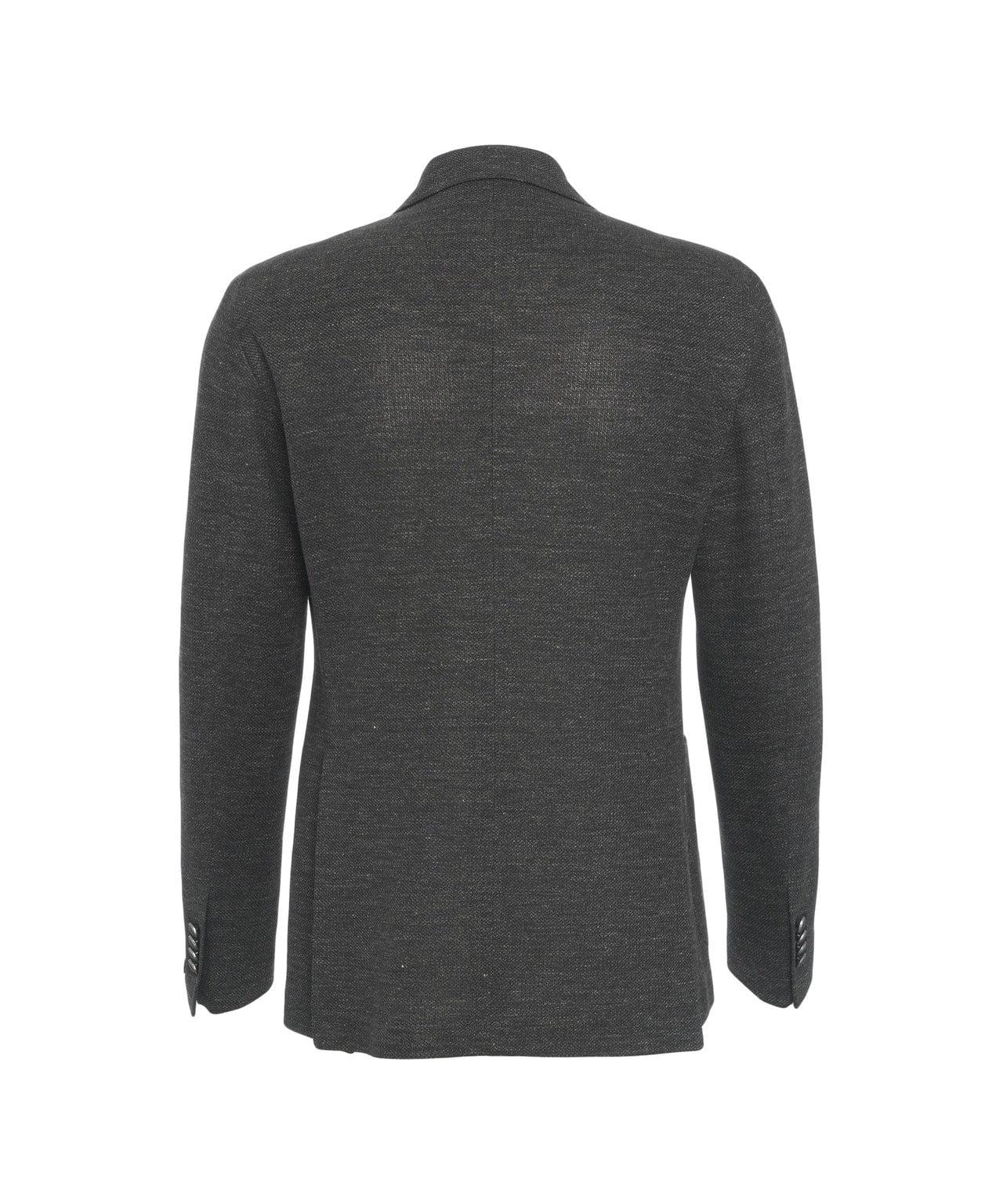 Double-breasted blaser in linen blend Product Image