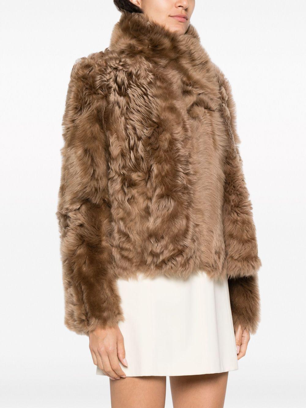 shearling stand up-collar jacket Product Image