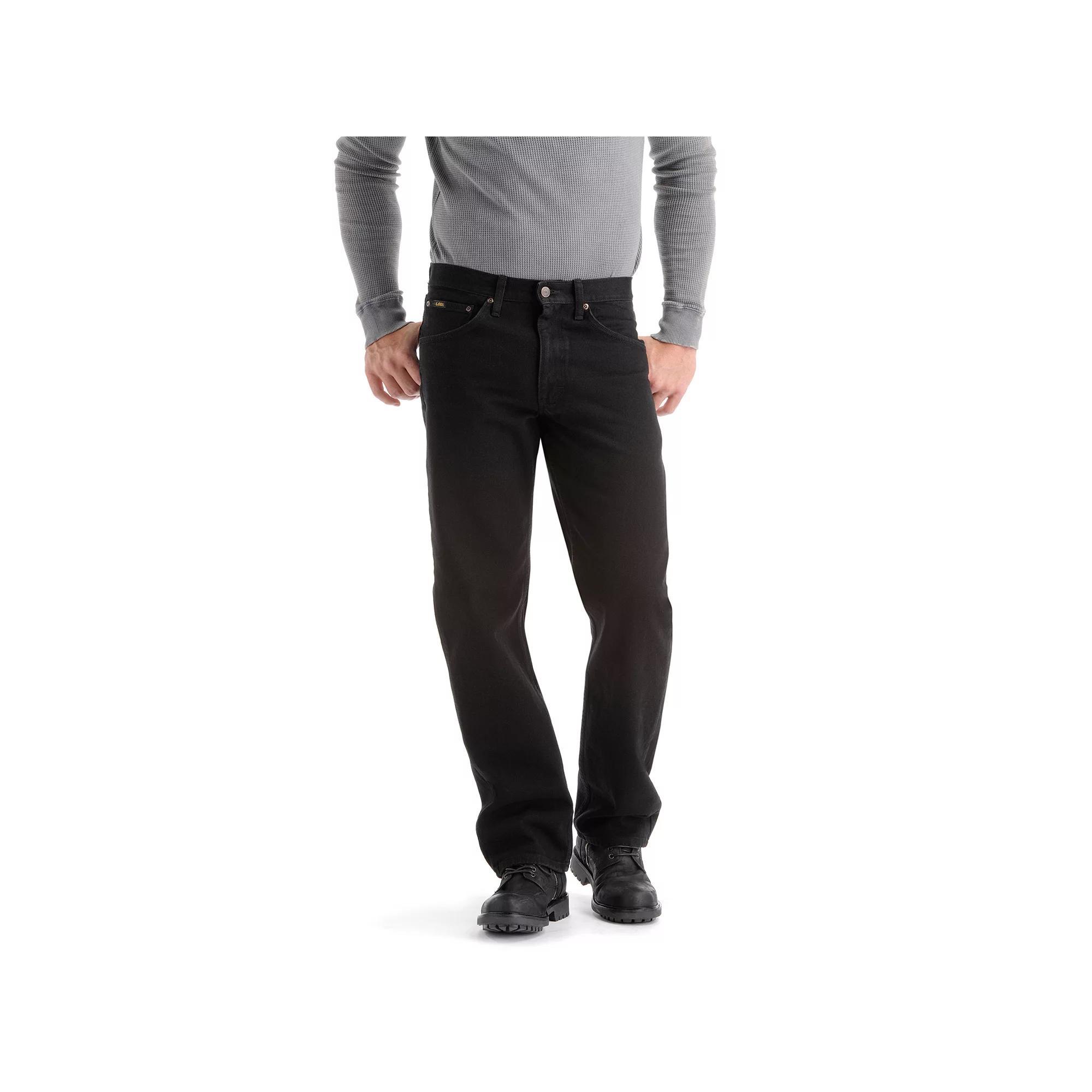 Men's Lee® Regular Fit Straight Leg Jeans, Size: 32X36, Black Product Image