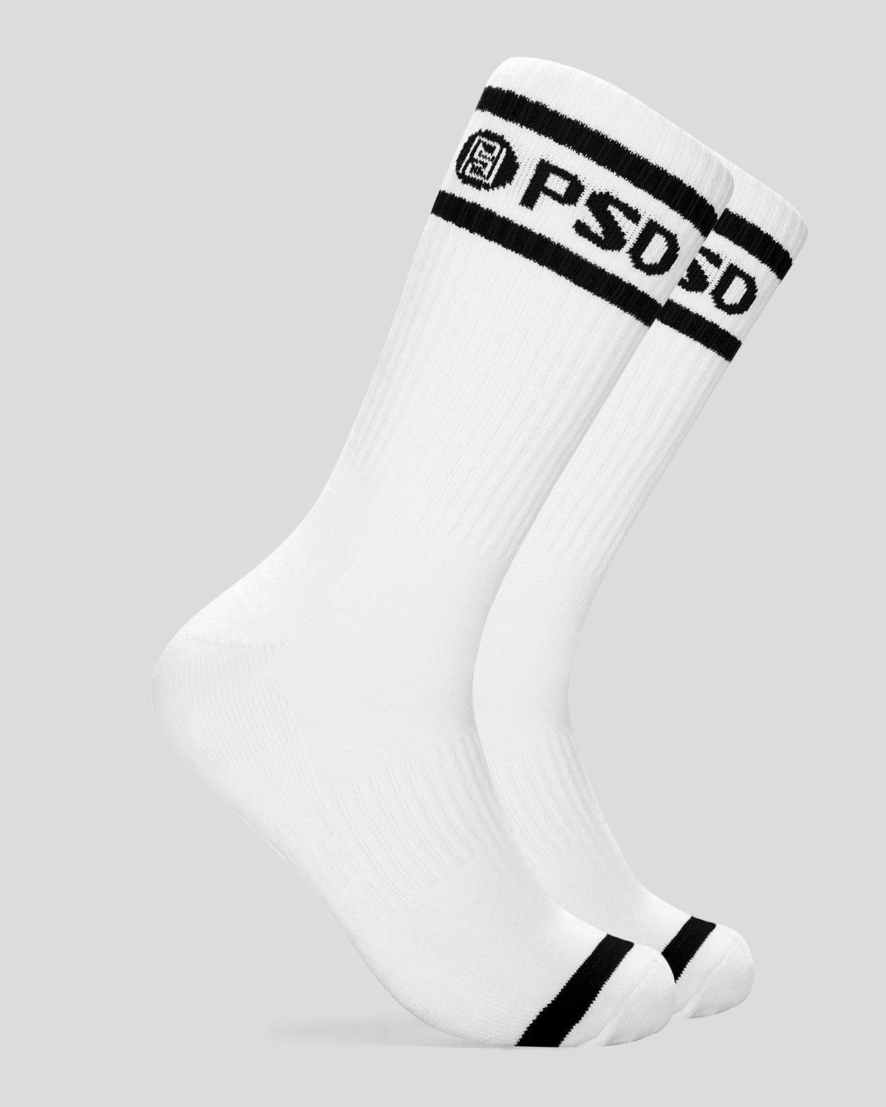 3 Pack - Logo Stripe Crew - White Male Product Image