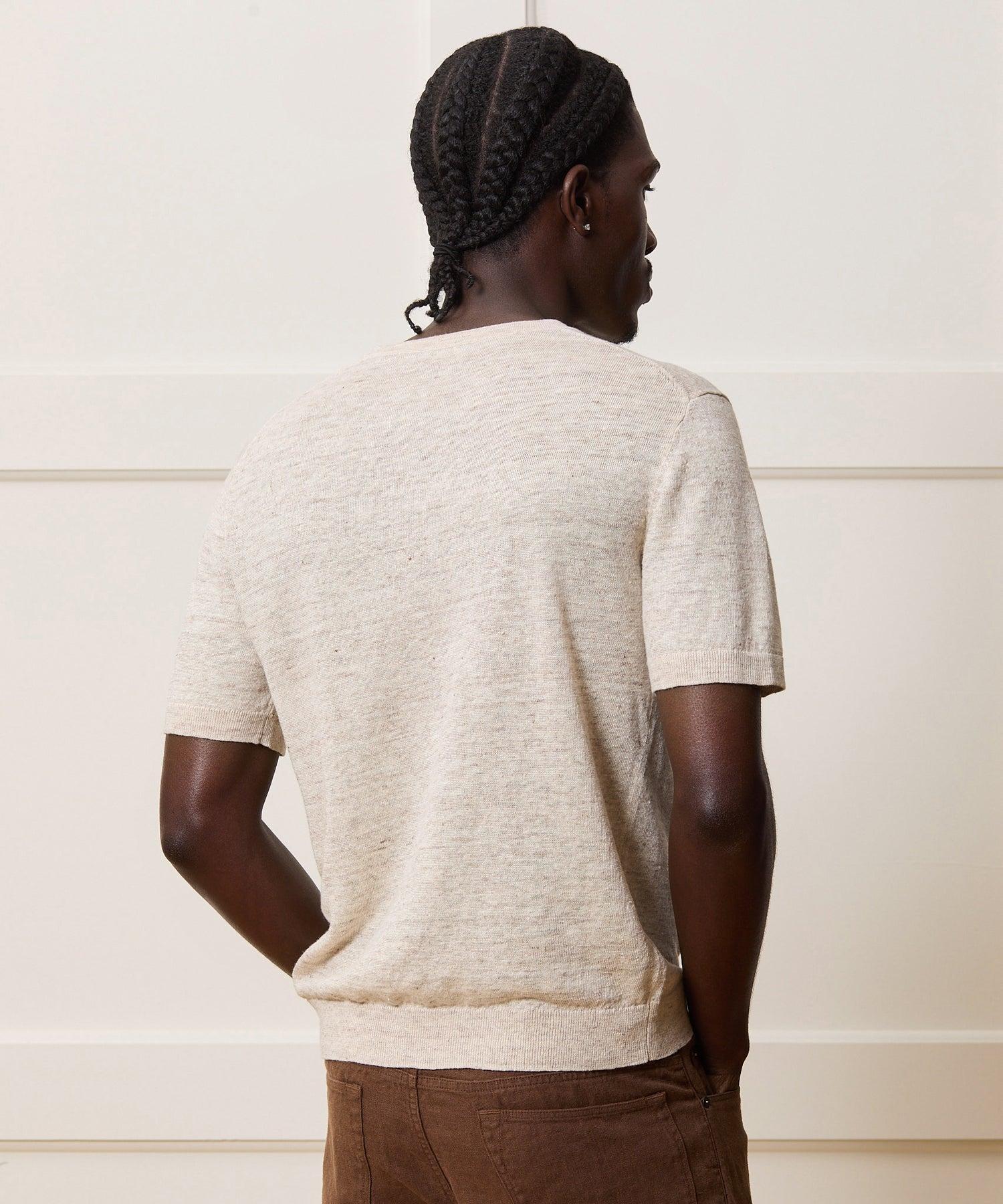 Relaxed Linen Sweater Tee Product Image