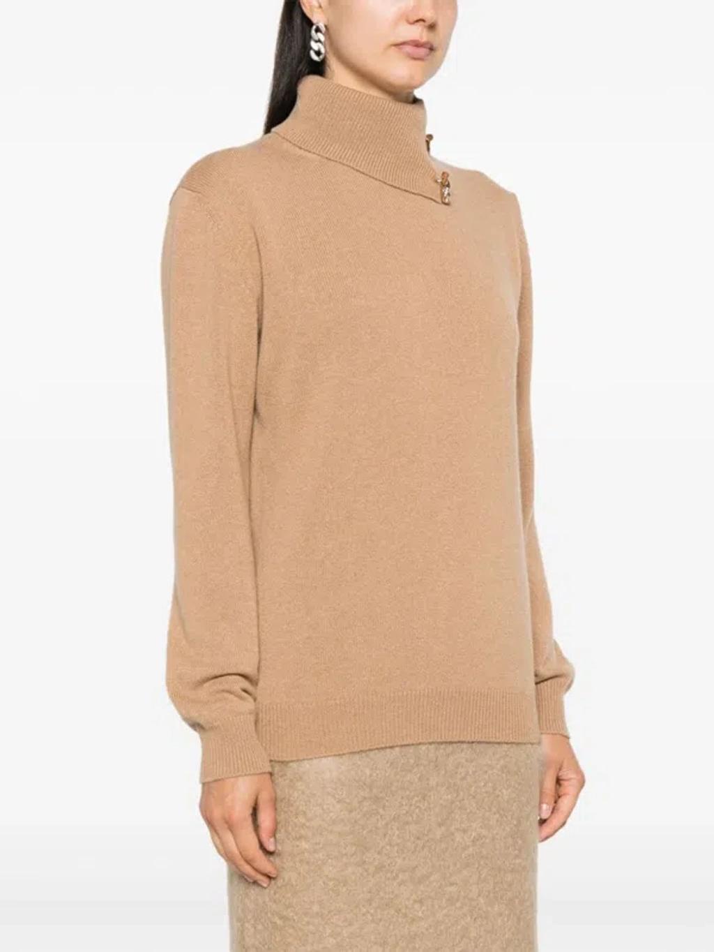 FABIANA FILIPPI Fabula-buttons Cashmere Sweater In Beige Product Image