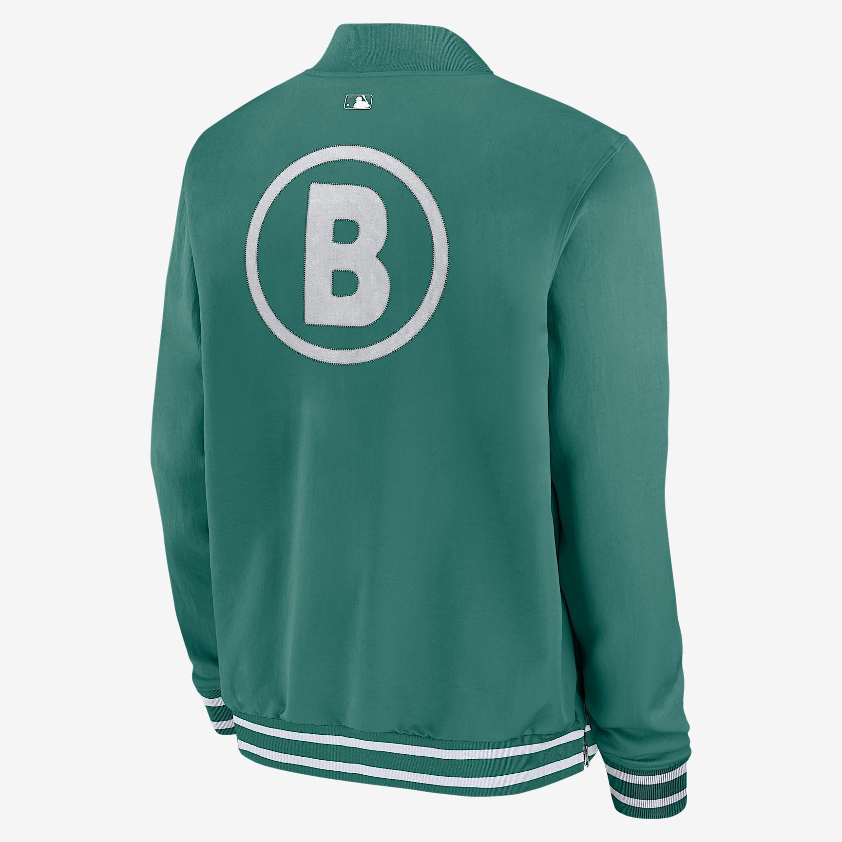 Boston Red Sox Authentic Collection City Connect Nike Men's MLB Full-Zip Bomber Jacket Product Image