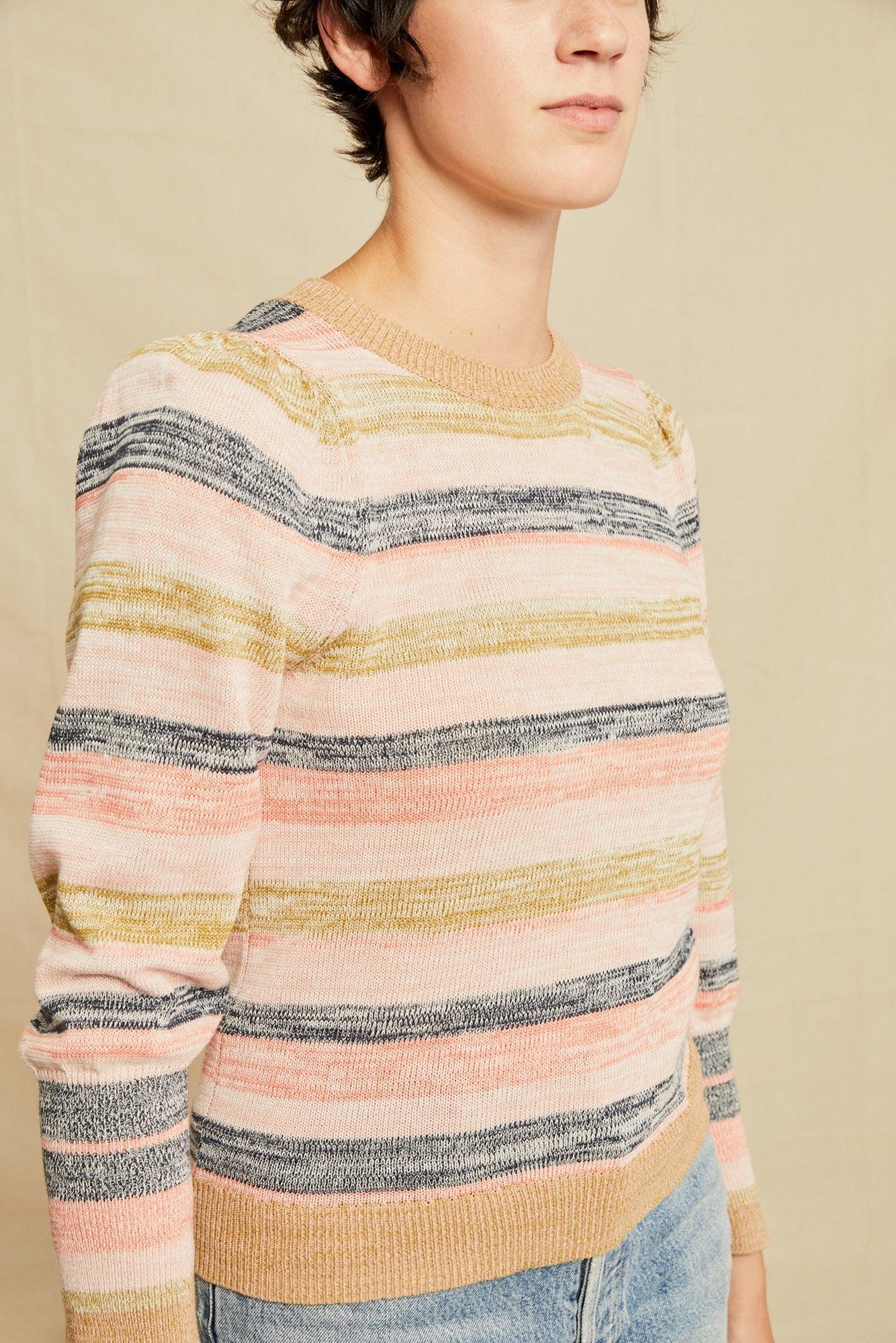 Angelina Organic Cotton Sweater - Multi Stripe - ReAmour Product Image