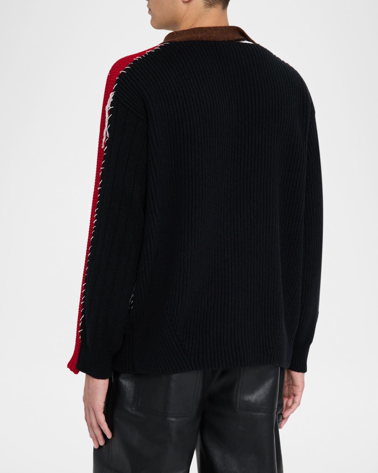 Men's Wool Mix Knit Cardigan Product Image