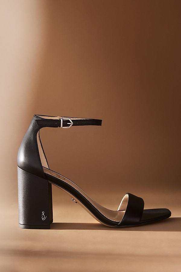 Sam Edelman Daniella Leather Ankle Strap Square Toe Dress Sandals Product Image