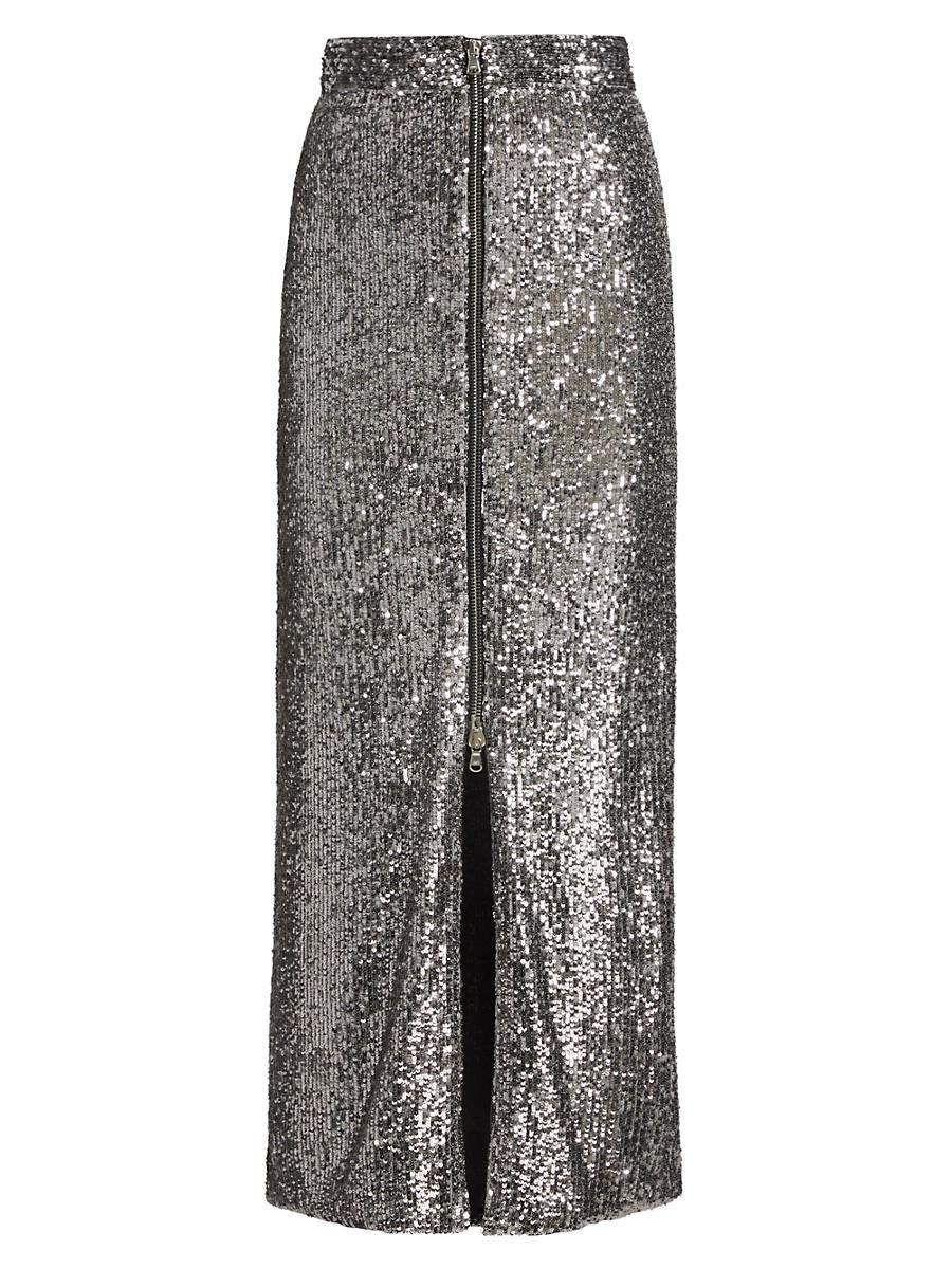 Womens Rhea Sequined Maxi Skirt Product Image