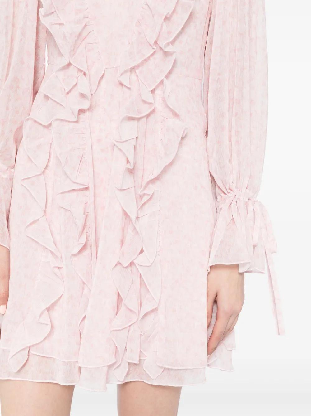floral-print ruffle-detail minidress  Product Image