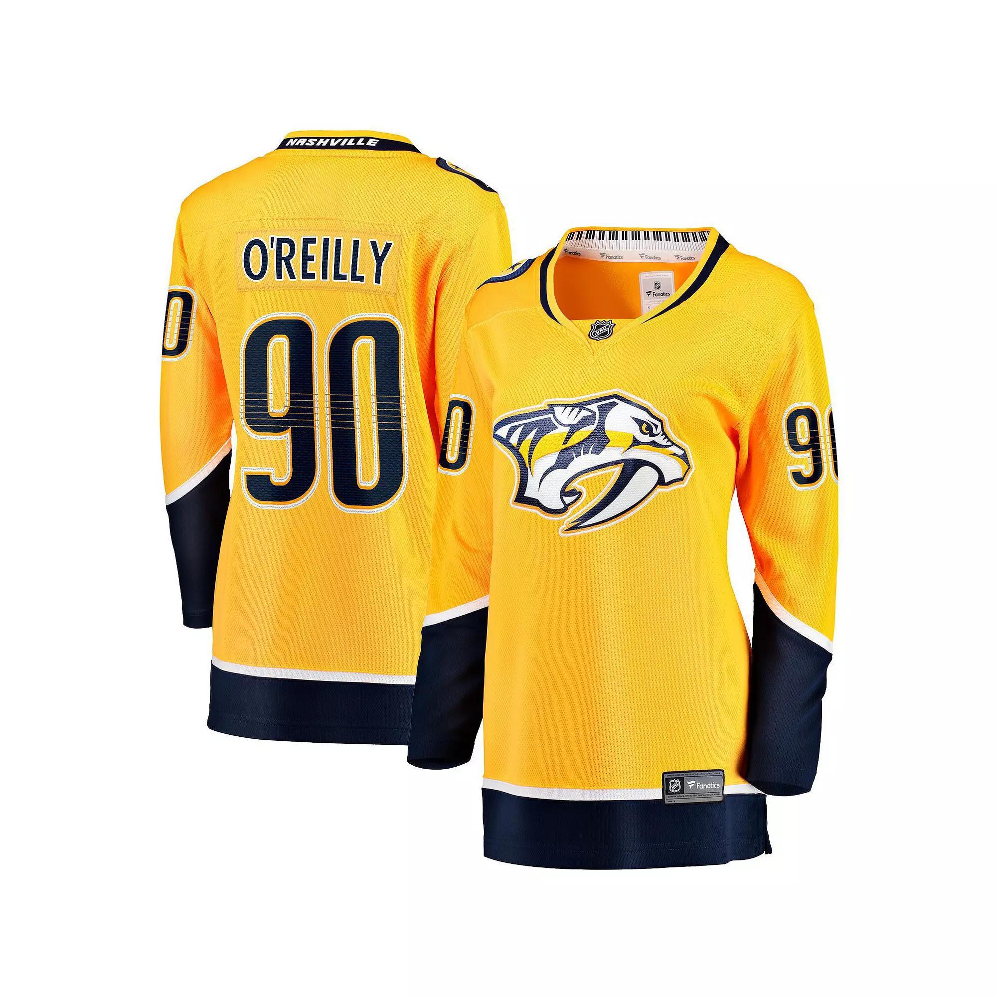 Women's Fanatics Branded Ryan O'Reilly Gold Nashville Predators Home Premier Breakaway Player Jersey, Size: XS, Pdt Gold Product Image
