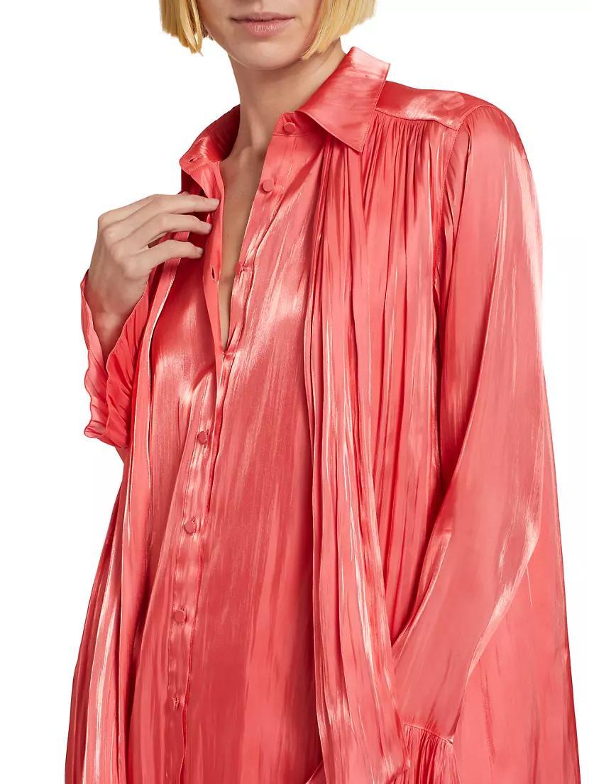 Iva Satin Shirtdress Product Image