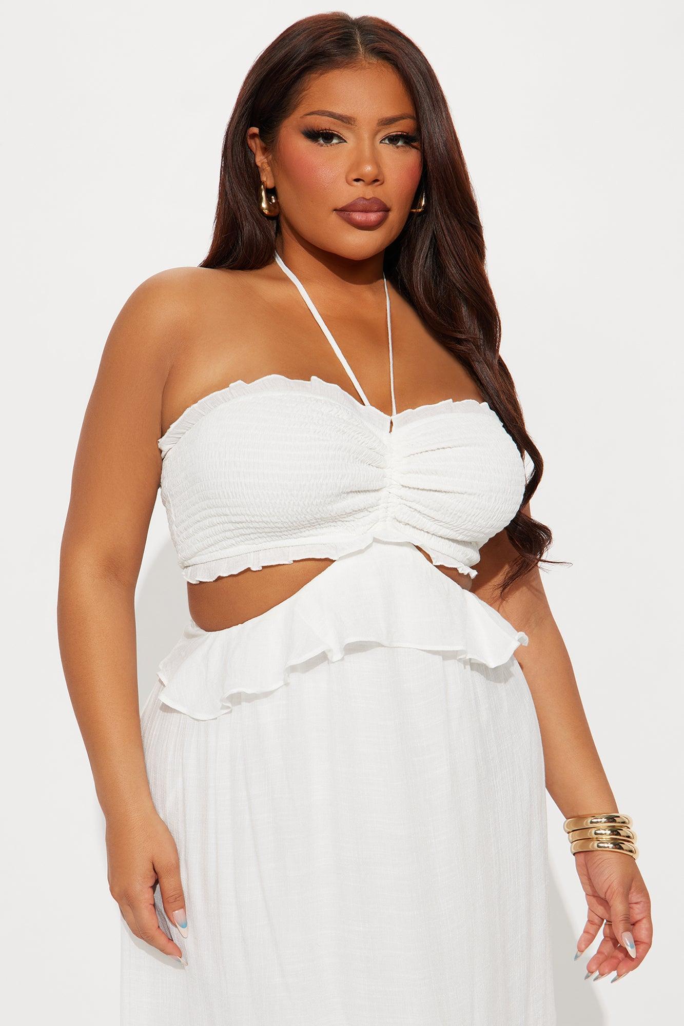 Solana Gauze Maxi Dress - White Product Image