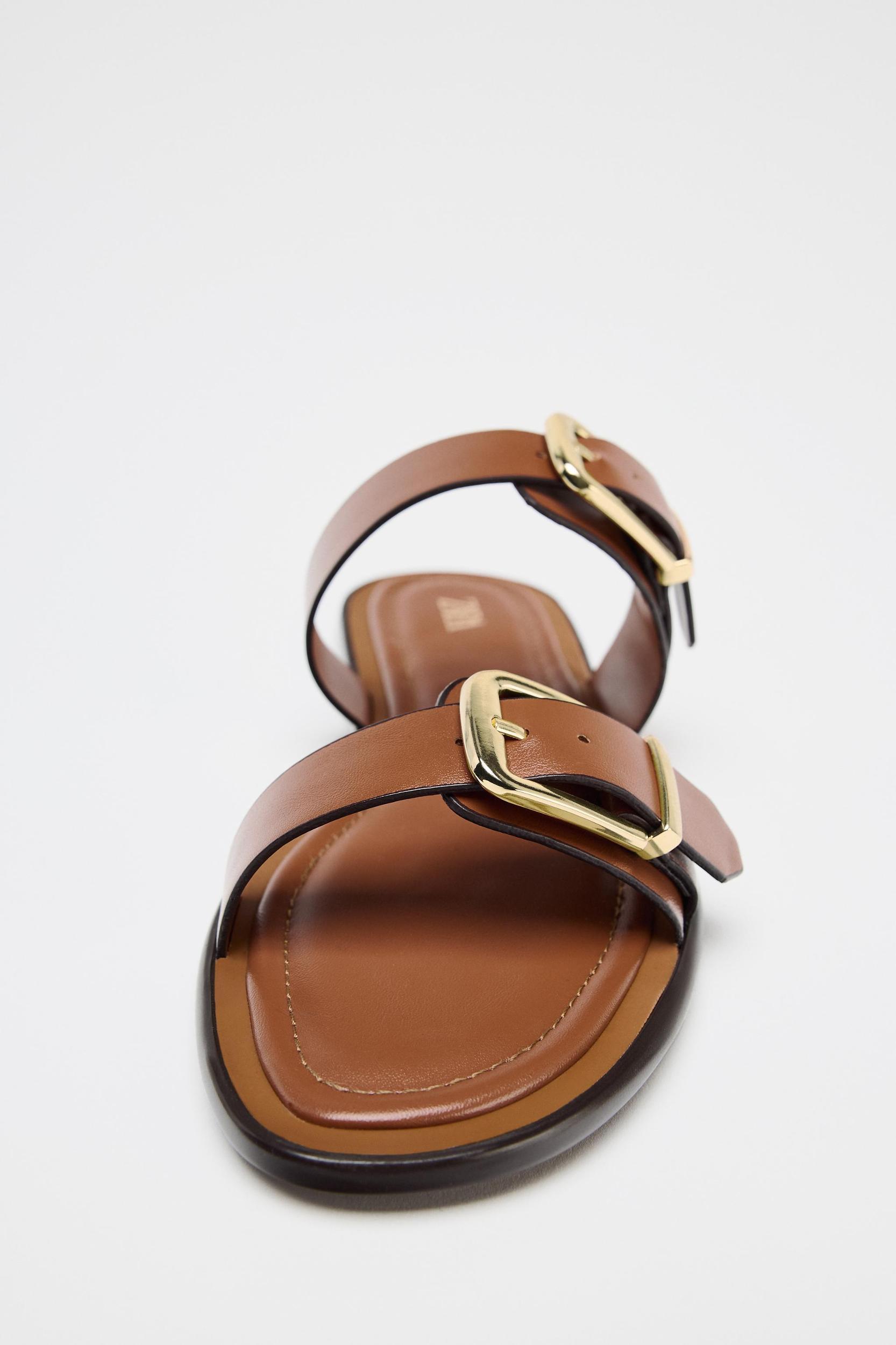 DOUBLE STRAP SLIDE SANDALS Product Image
