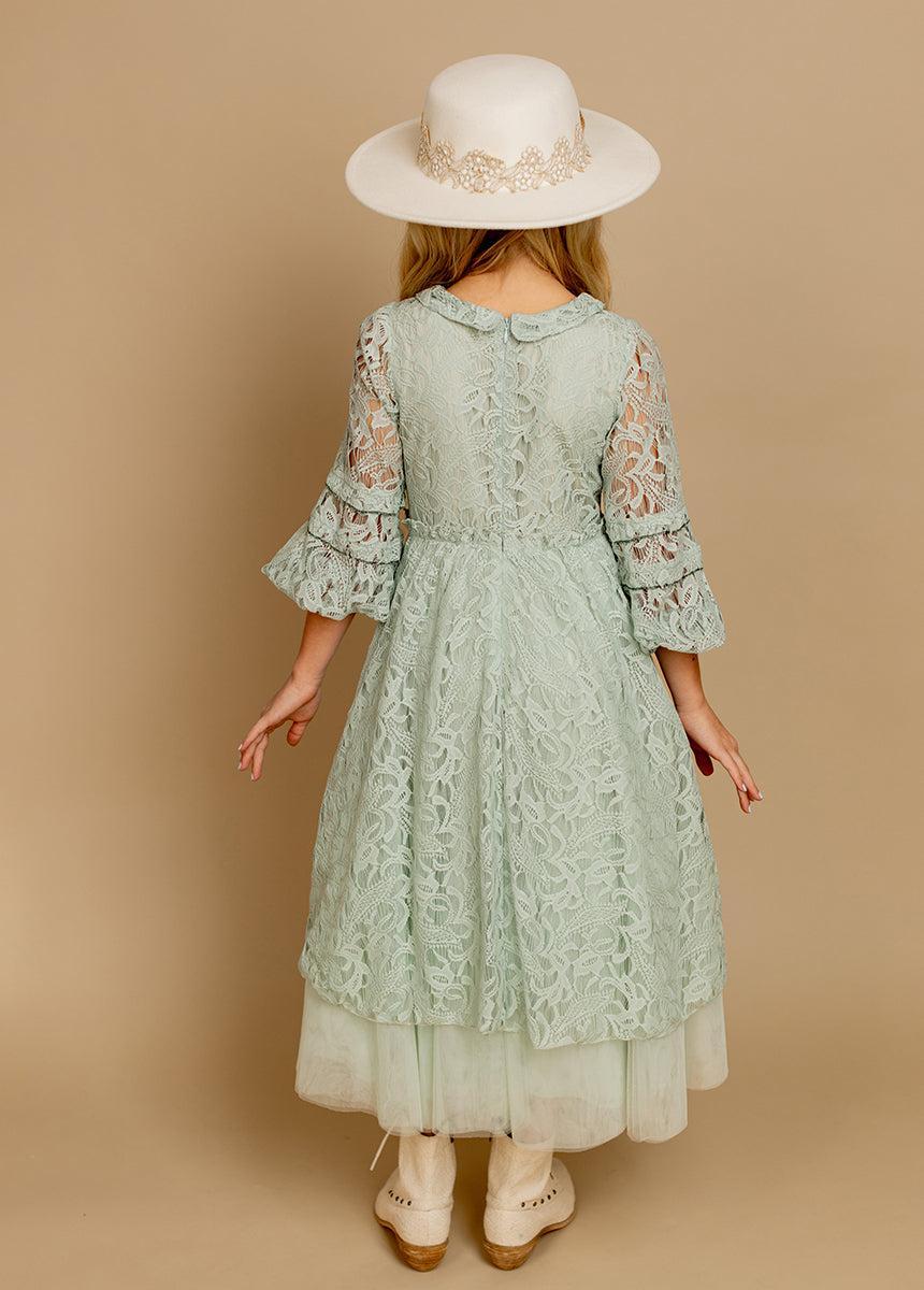 Paris Petticoat Dress in Light Seaglass Girls Product Image