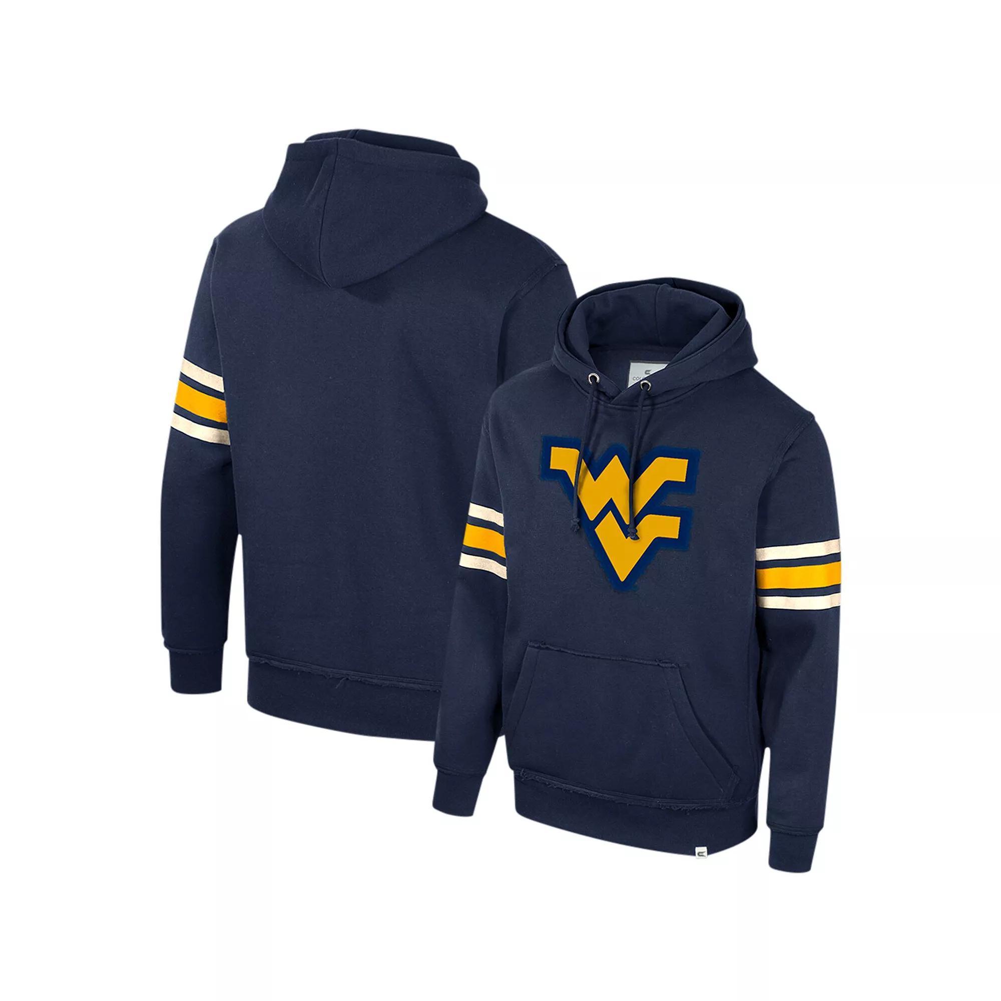 Men's Colosseum Navy West Virginia Mountaineers Saluting Pullover Hoodie, Size: Large, Blue Product Image