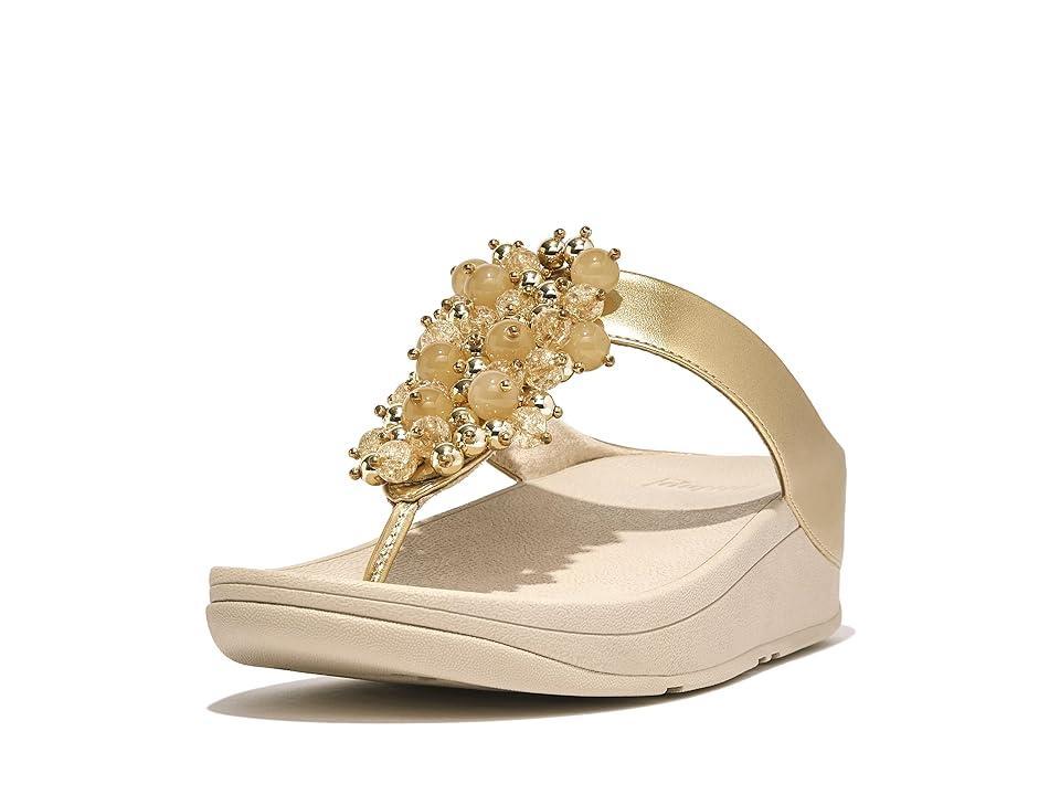 FitFlop Womens Fino Embellished Wedge Thong Sandals Product Image