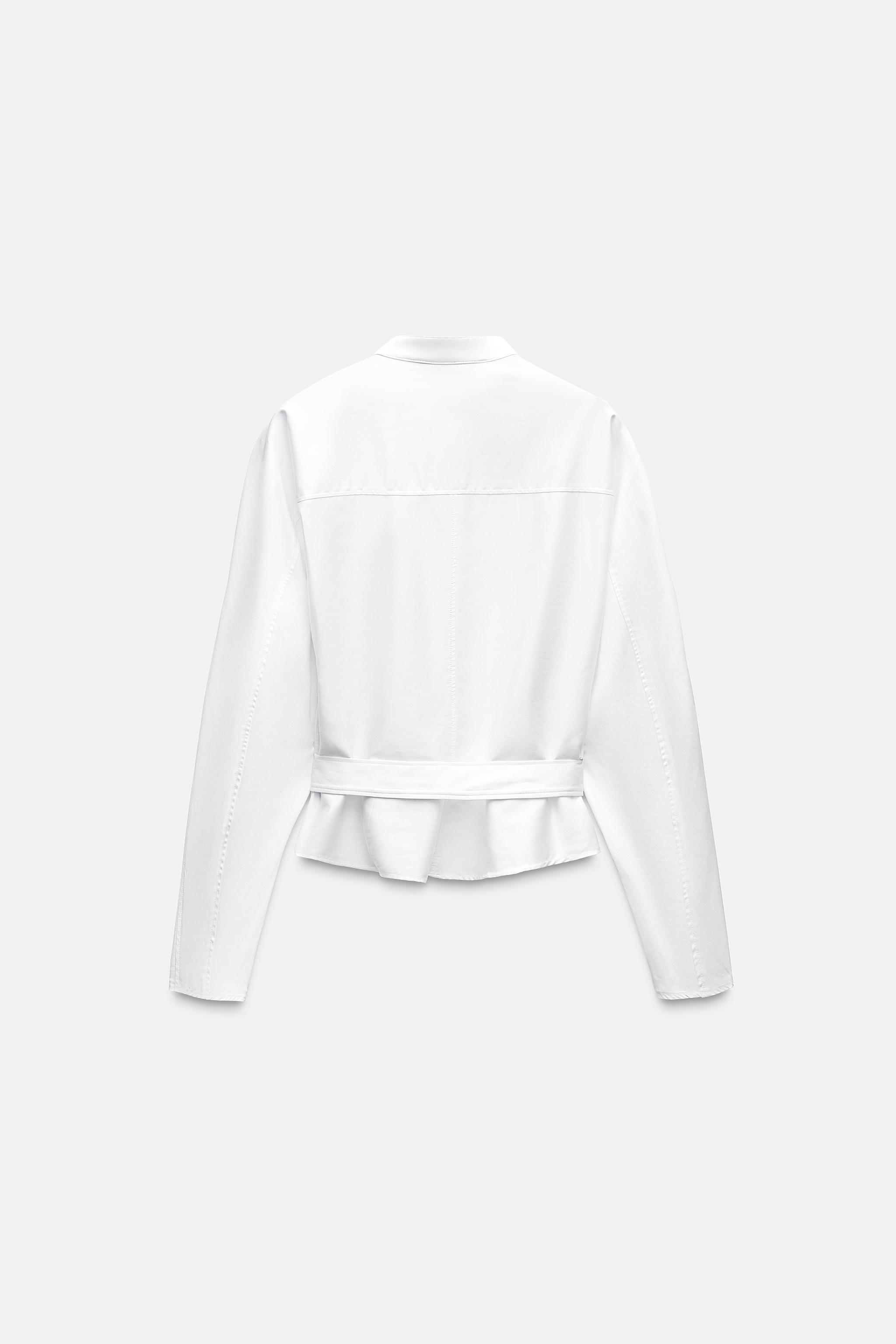 FITTED POPLIN SHIRT ZW COLLECTION Product Image